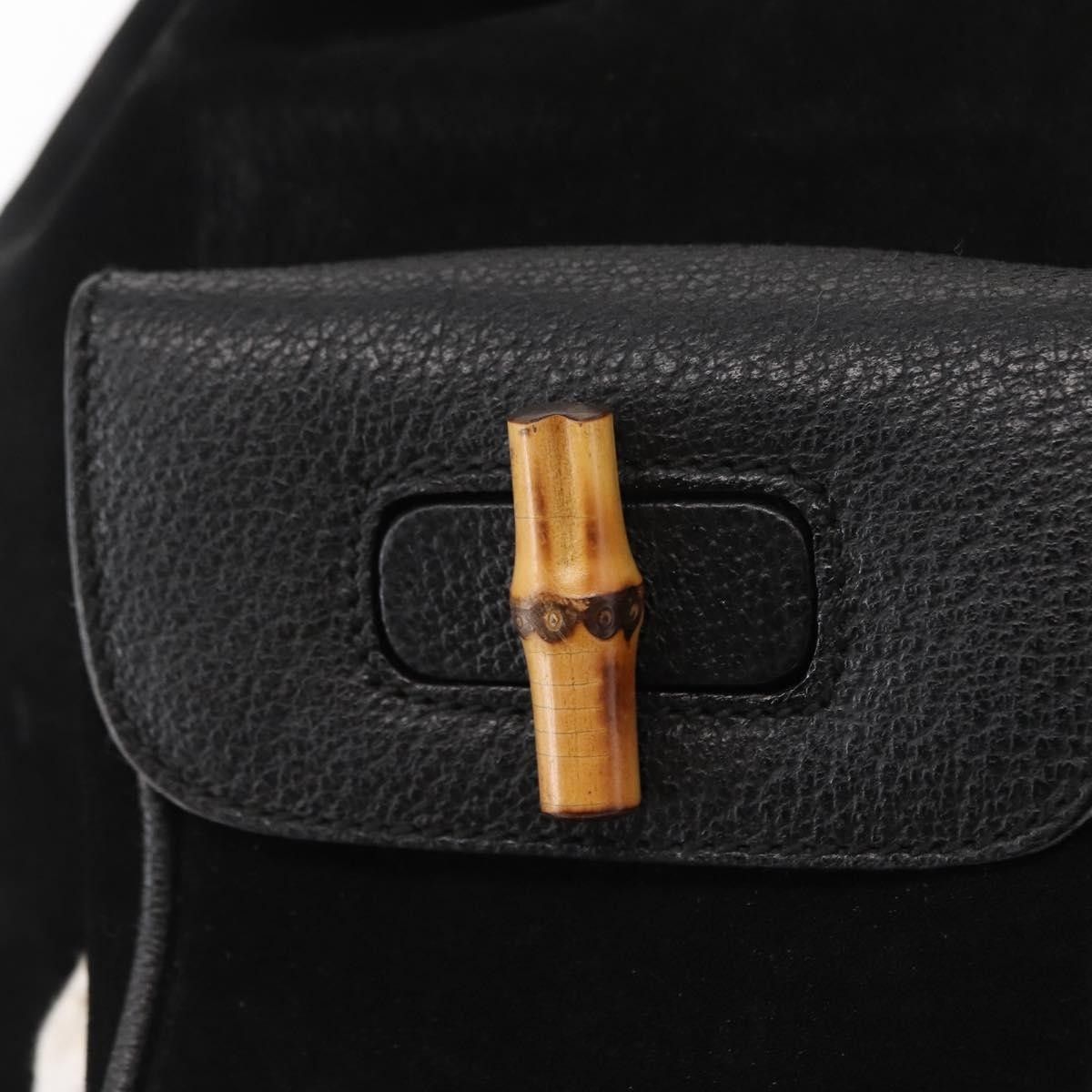 Gucci Gucci Vintage Bamboo Backpack Suede Size ONE SIZE - 22 Thumbnail