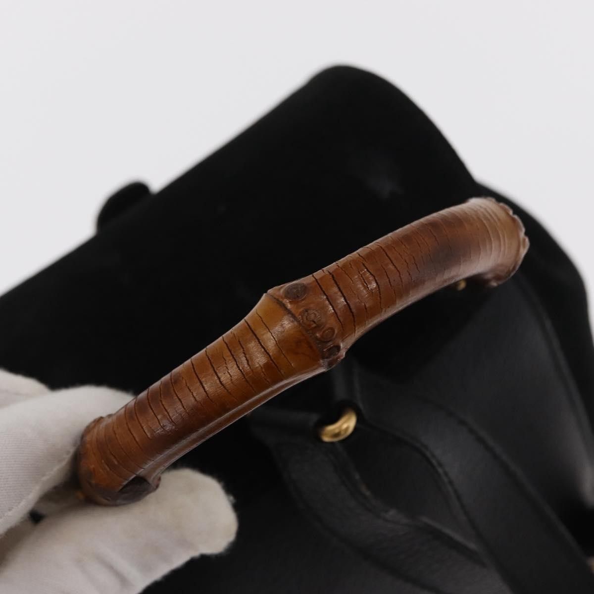 Gucci Gucci Vintage Bamboo Backpack Suede Size ONE SIZE - 8 Thumbnail