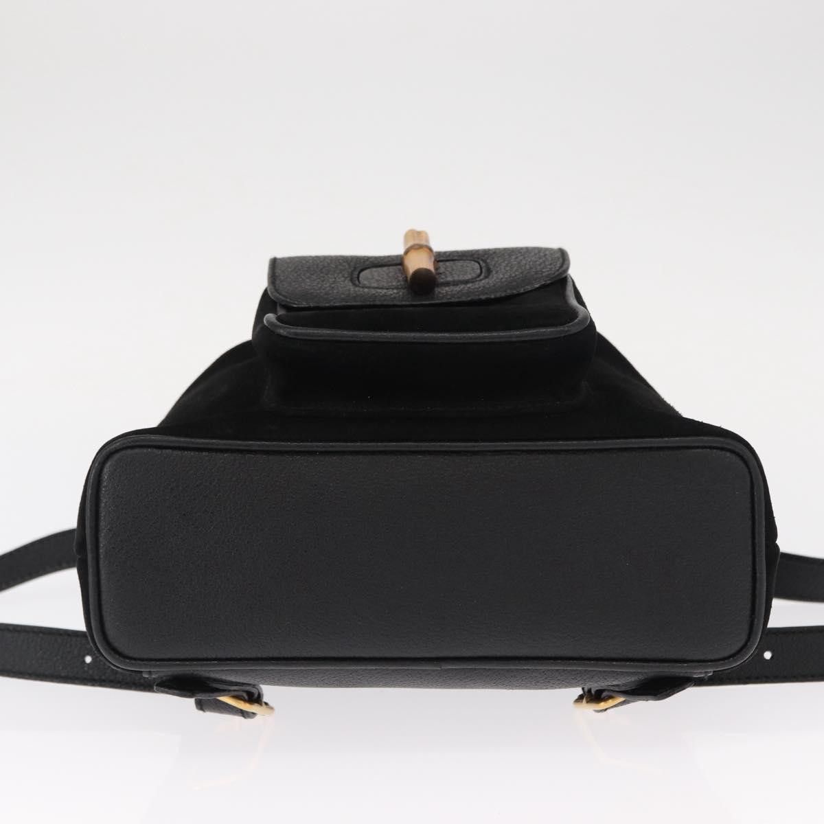 Gucci Gucci Vintage Bamboo Backpack Suede Size ONE SIZE - 16 Thumbnail