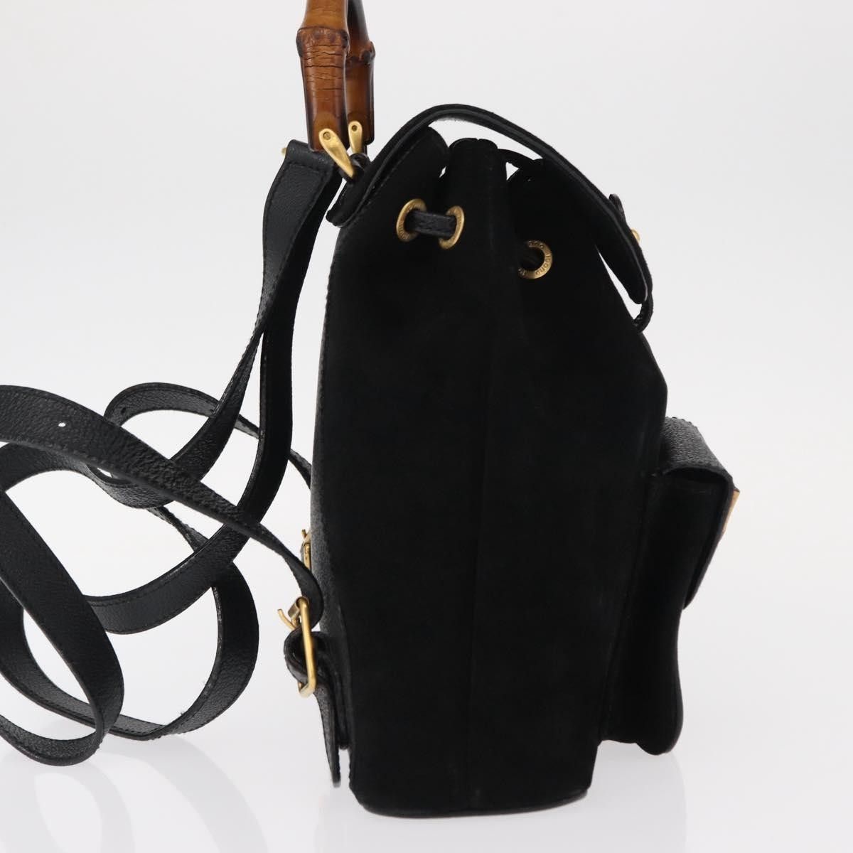 Gucci Gucci Vintage Bamboo Backpack Suede Size ONE SIZE - 4 Thumbnail
