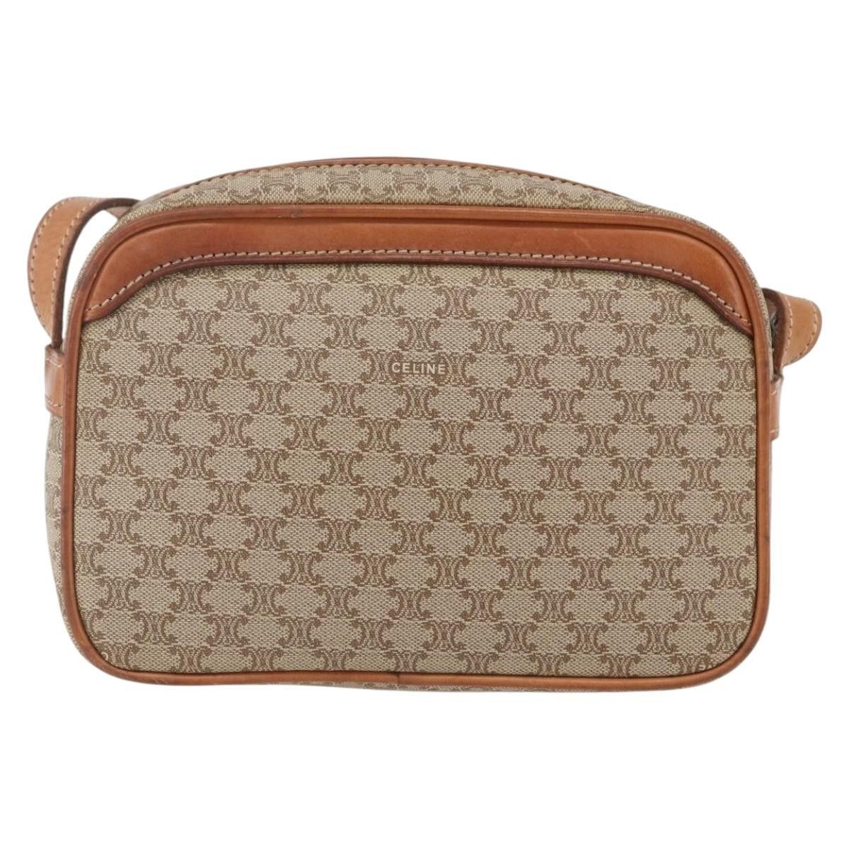 Celine Celine Vintage Macadam Shoulder Bag Canvas and Leather Size ONE SIZE - 2 Thumbnail