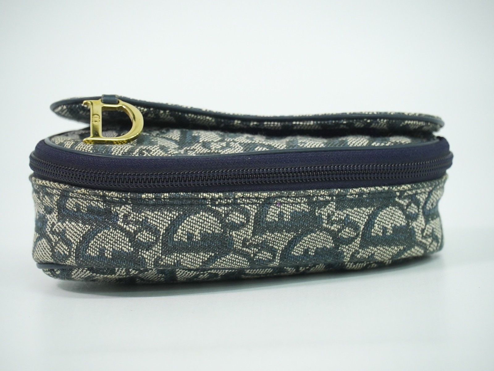 Dior Christian Dior Saddle Zip Pouch Diorissimo Canvas Size ONE SIZE - 4 Thumbnail