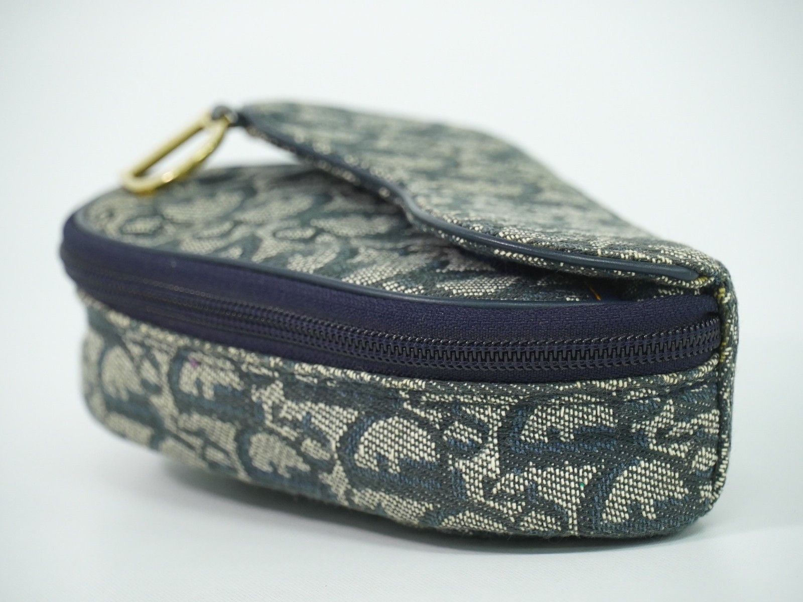 Dior Christian Dior Saddle Zip Pouch Diorissimo Canvas Size ONE SIZE - 3 Thumbnail