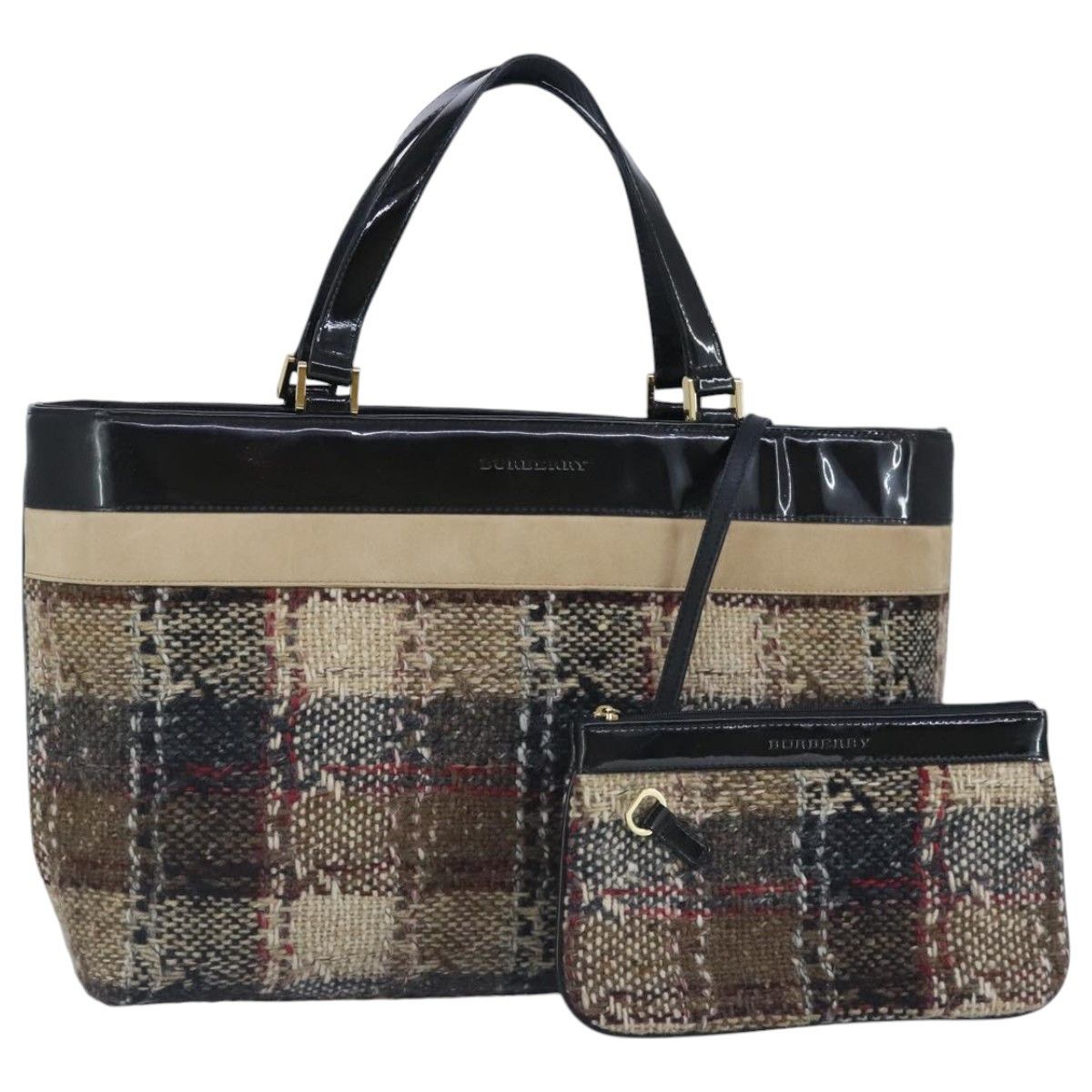 Burberry Burberry Nova Check Handbag Wool Size ONE SIZE - 11 Thumbnail