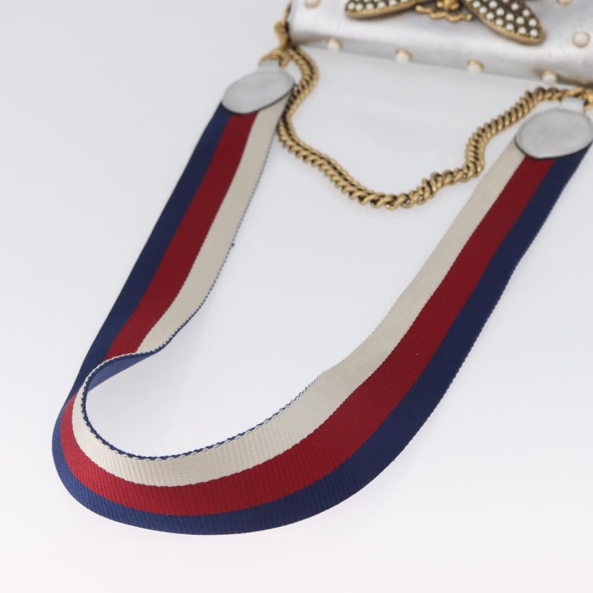 Gucci Gucci Broadway Pearly Bee Embellished Leather Size ONE SIZE - 16 Thumbnail