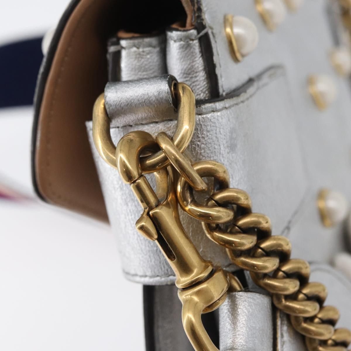 Gucci Gucci Broadway Pearly Bee Embellished Leather Size ONE SIZE - 19 Thumbnail
