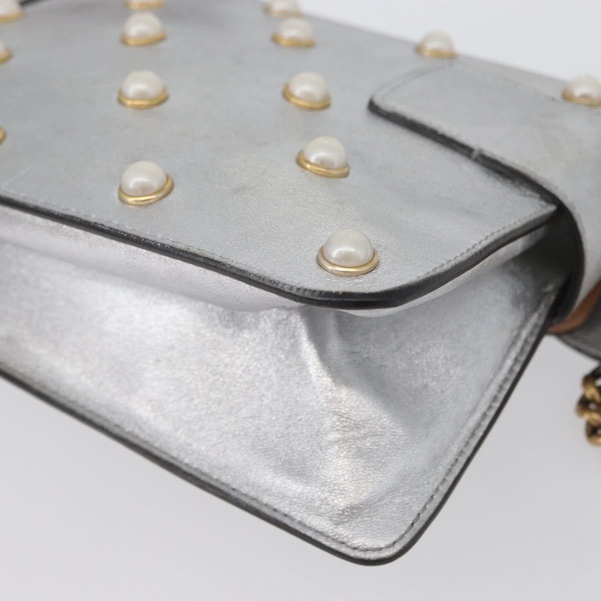 Gucci Gucci Broadway Pearly Bee Embellished Leather Size ONE SIZE - 11 Thumbnail