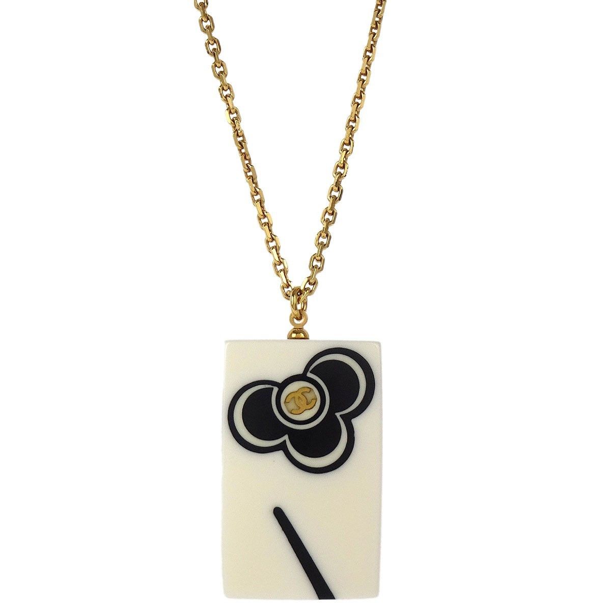 Chanel Chanel Vintage CC Rectangular Pendant Metal and Resin Size ONE SIZE - 2 Thumbnail