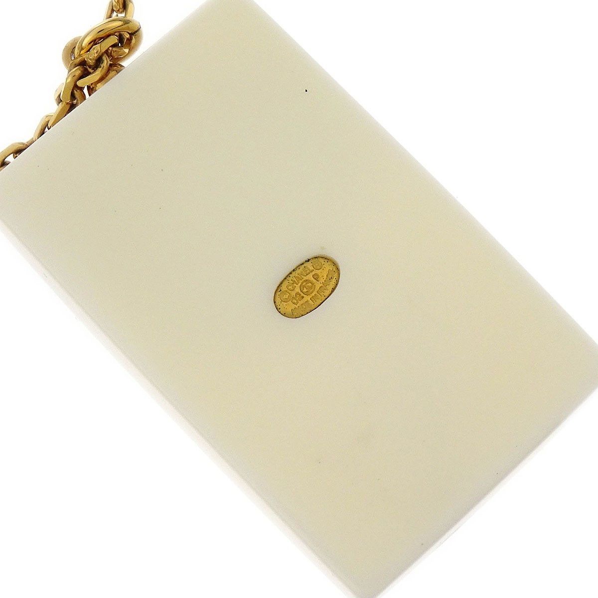 Chanel Chanel Vintage CC Rectangular Pendant Metal and Resin Size ONE SIZE - 3 Thumbnail