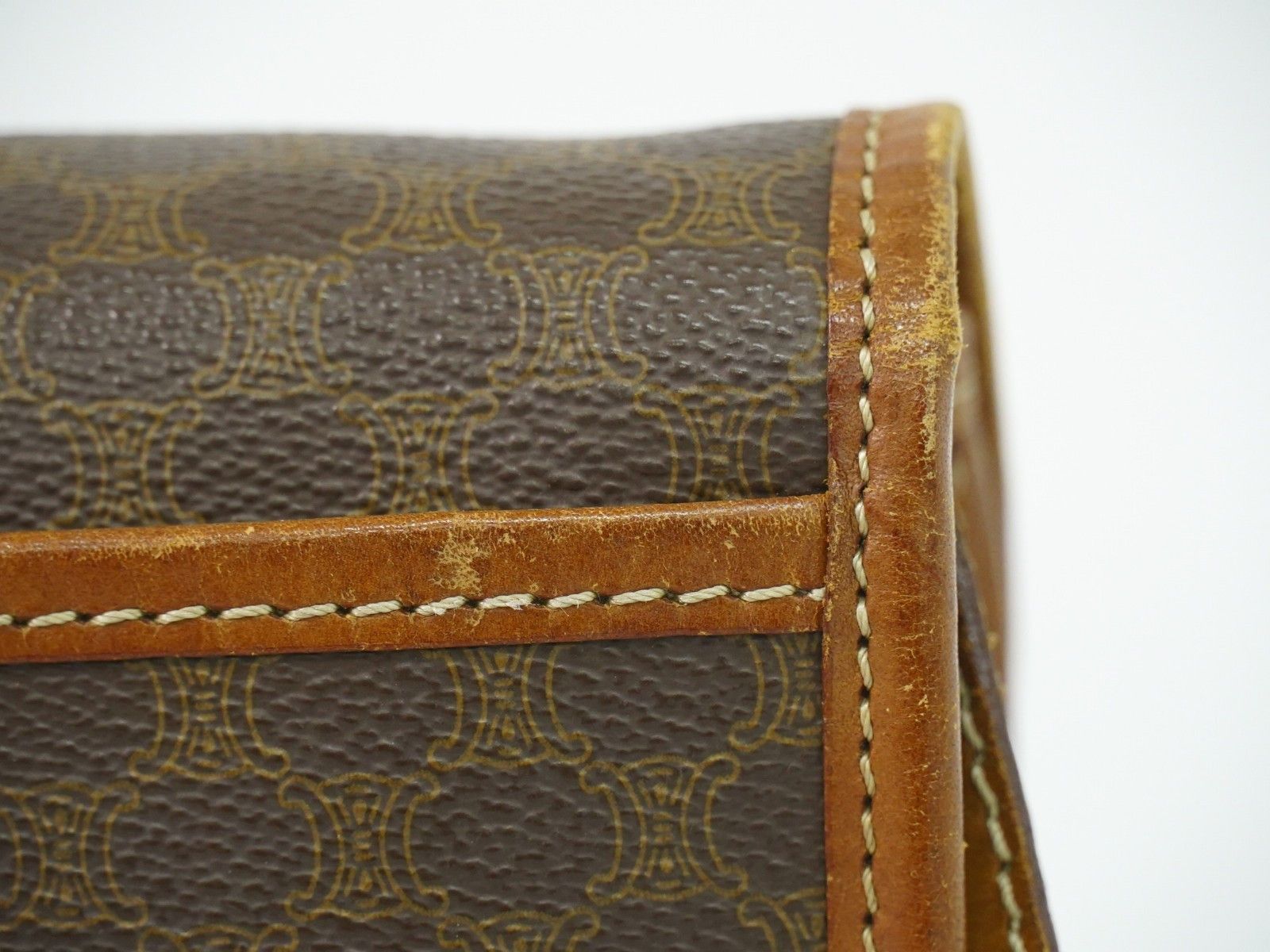 Celine Celine Vintage Macadam Shoulder Bag Canvas and Leather Size ONE SIZE - 13 Thumbnail