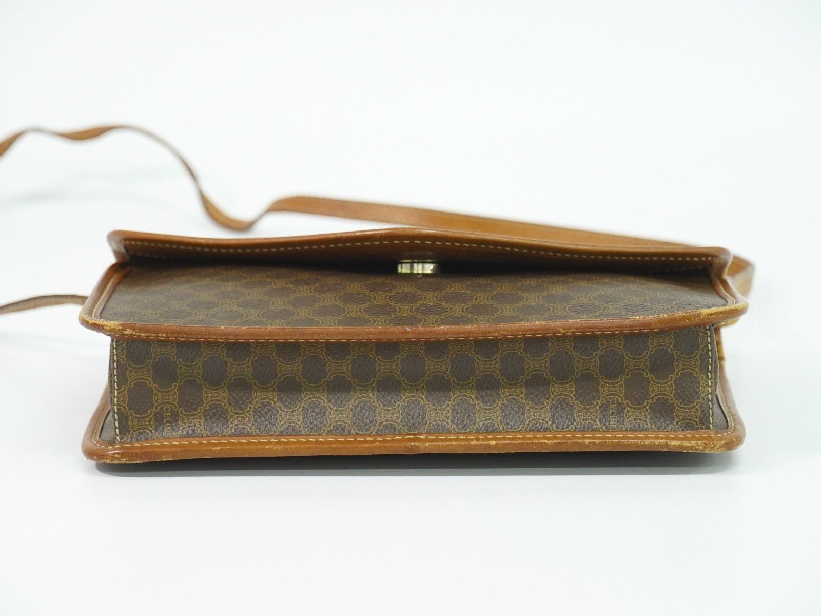 Celine Celine Vintage Macadam Shoulder Bag Canvas and Leather Size ONE SIZE - 11 Thumbnail