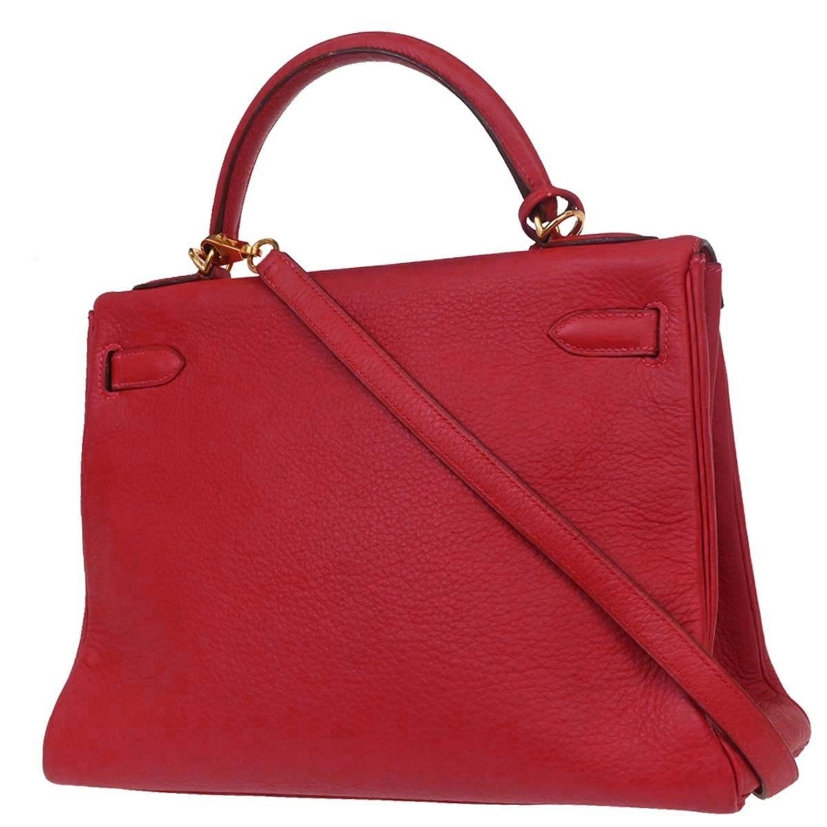 Hermes Hermes Kelly Red Togo with Gold Hardware Size ONE SIZE - 2 Thumbnail