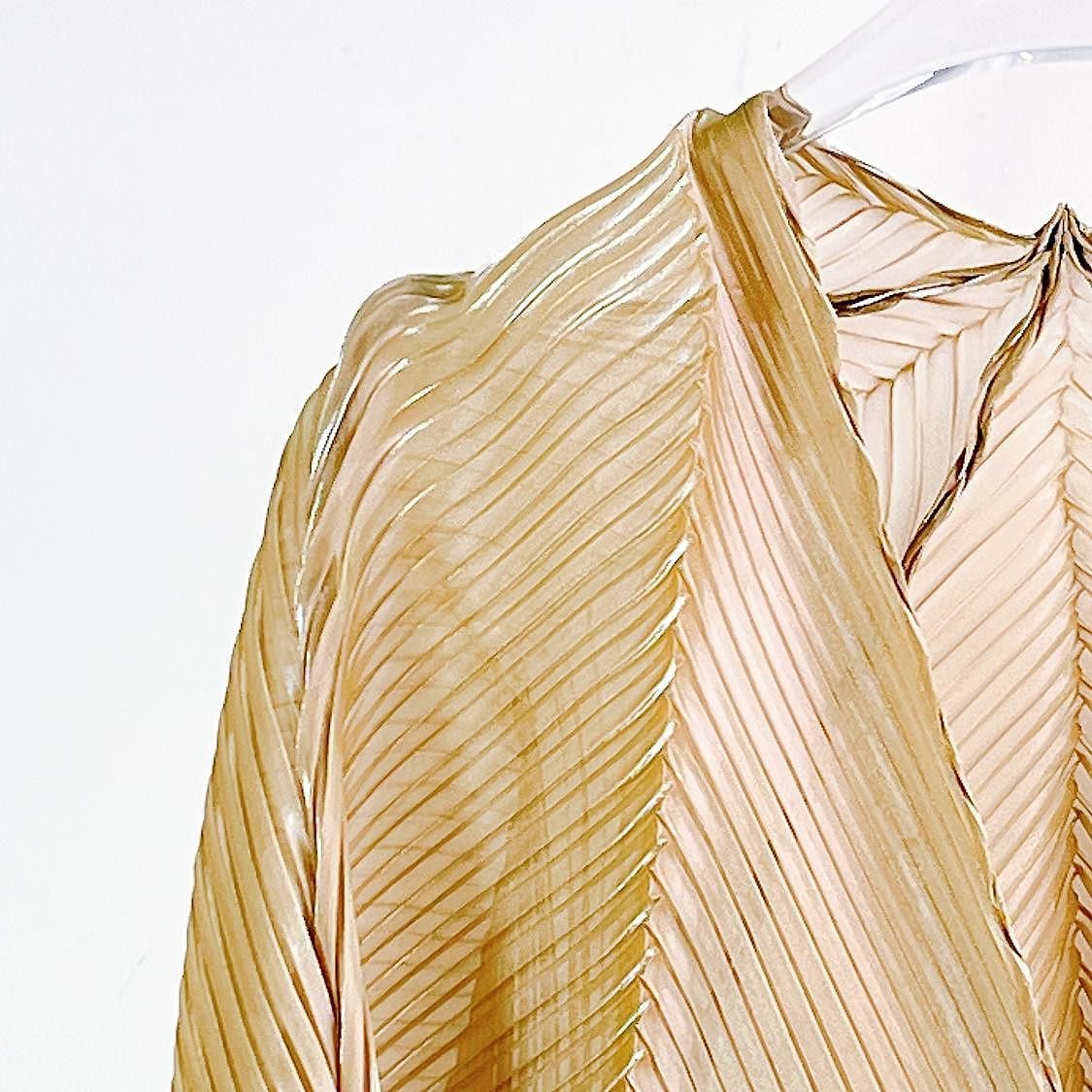 Issey Miyake Issey Miyake Fete Pleated Cardigan Size 3 Size L / US 10 / IT 46 - 3 Thumbnail