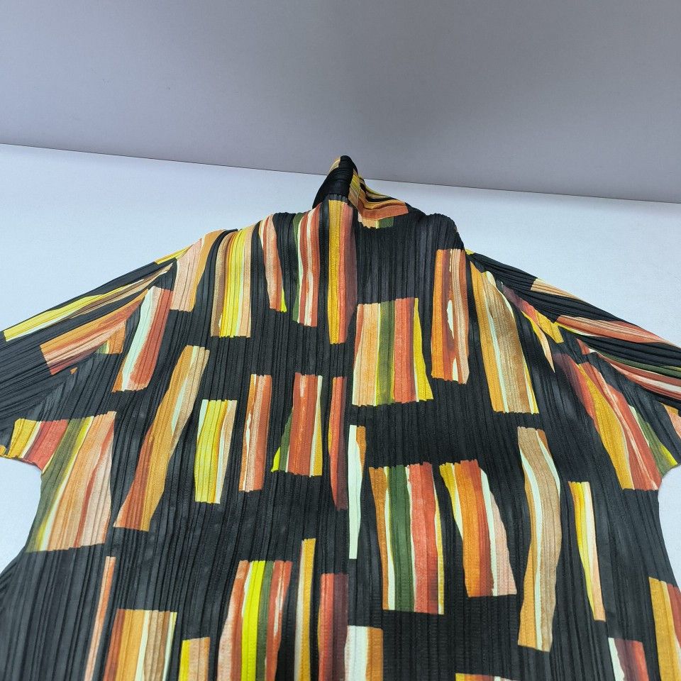 Pleats Please Issey Miyake PLEATS PLEASE ISSEY MIYAKE Striped Pleated Jacket Size 4 Size XL / US 12-14 / IT 48-50 - 4 Thumbnail