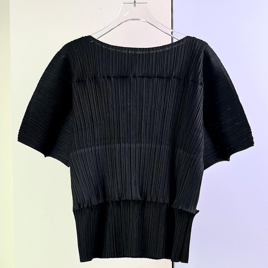 Pleats Please Issey Miyake Pleats Please Issey Miyake Pleated Short Sleeve Top OS Size ONE SIZE - 2 Thumbnail