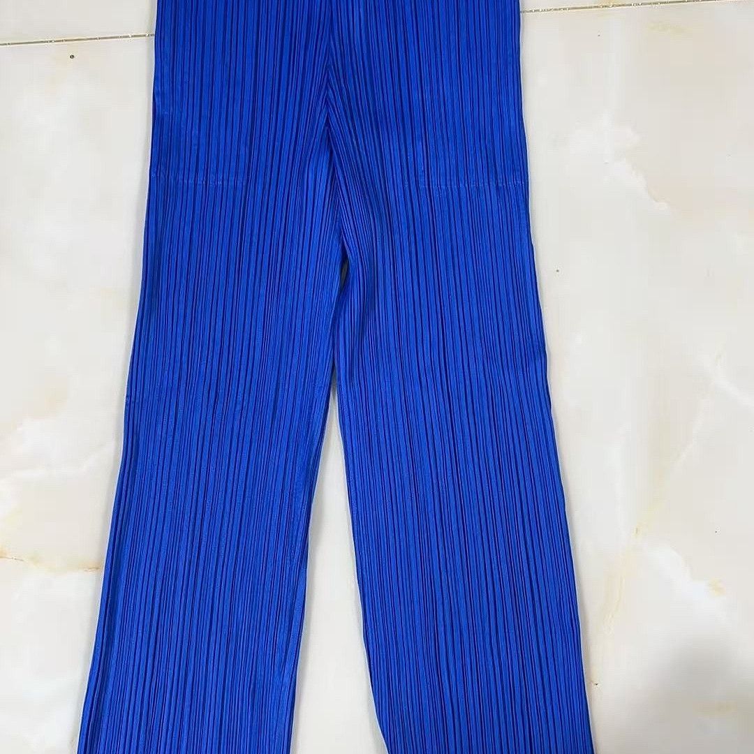 Pleats Please Issey Miyake Pleats Please Issey Miyake Blue Pleated Pants Size 0 Size 25" / US 0 / IT 36 - 7 Thumbnail