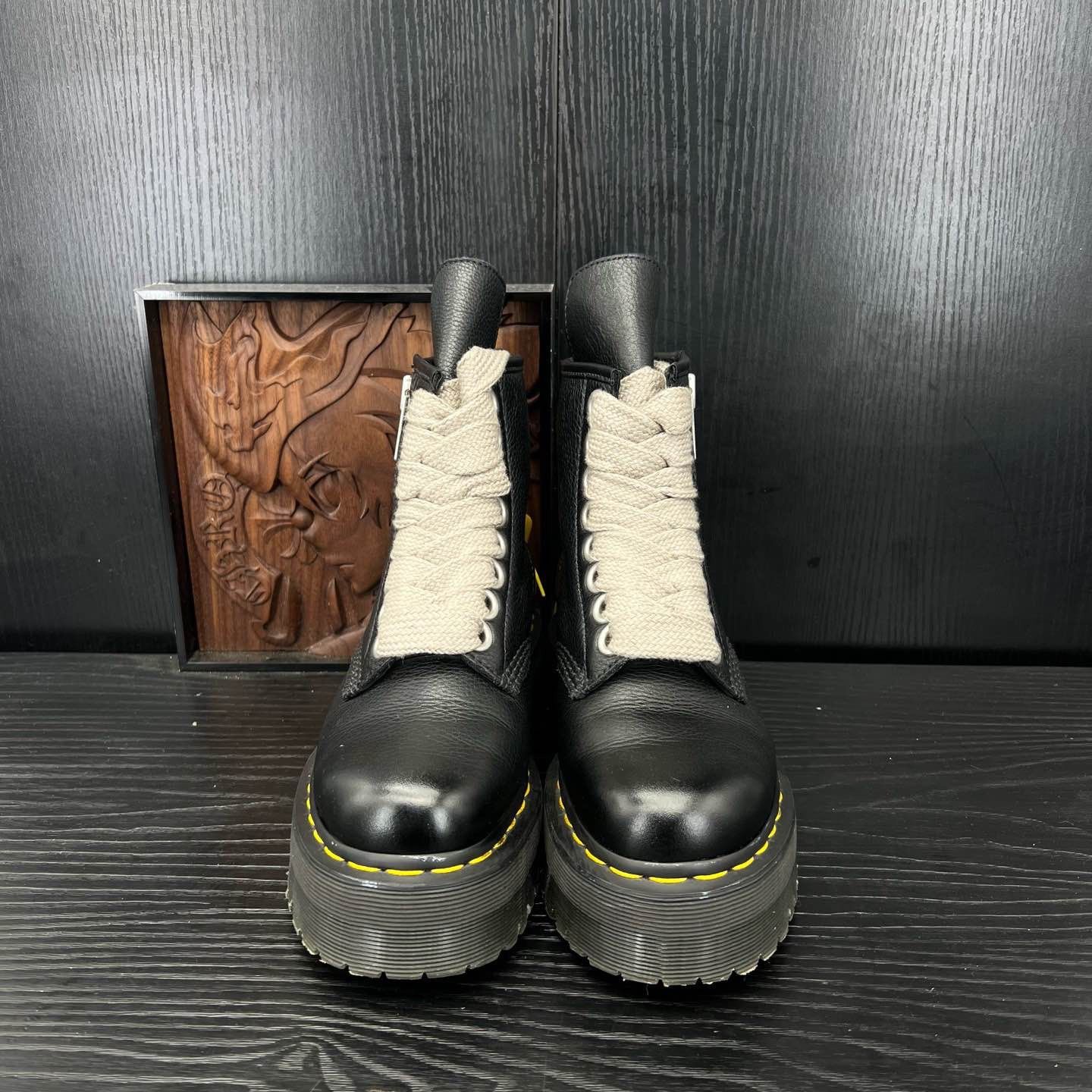 Dr. Martens × Rick Owens Rick Owens x Dr. Martens 1460 Leather Boots Size 36 Size US 6 / IT 36 - 2 Thumbnail