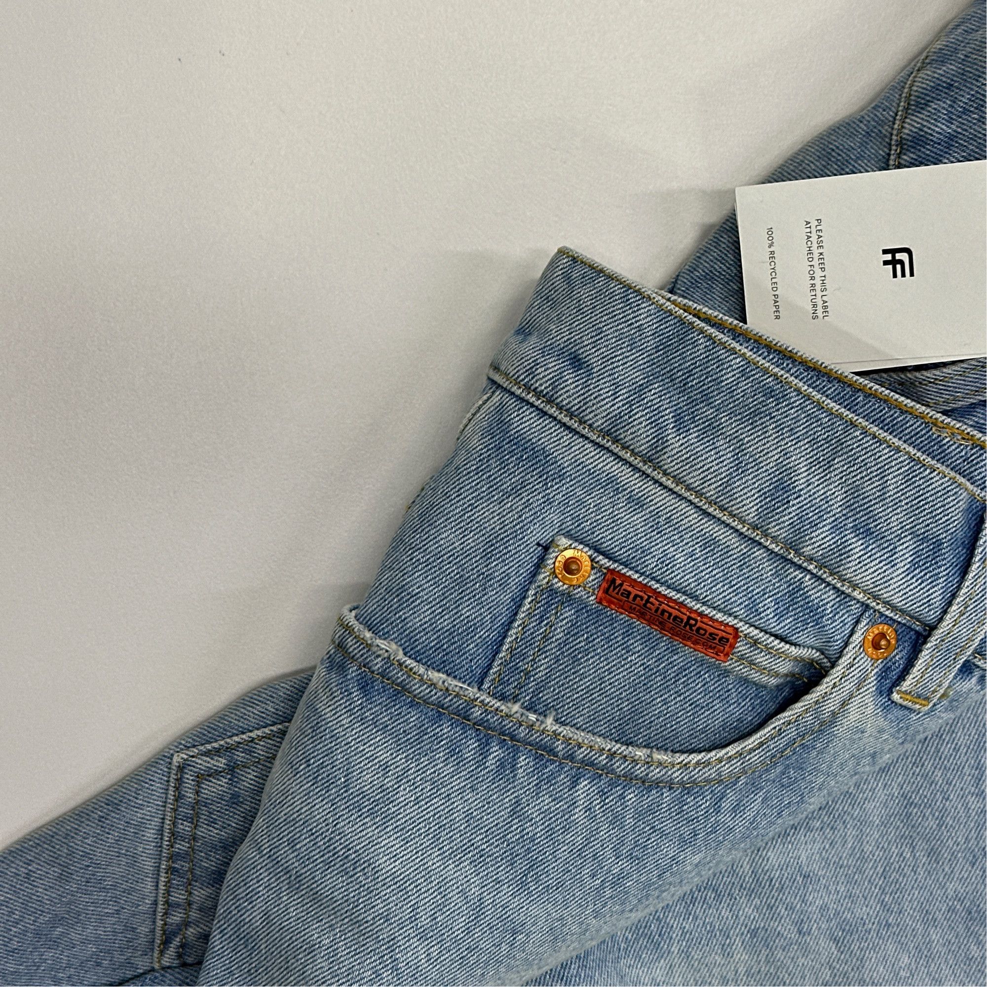 Martine Rose Martine Rose Bleached Wide Leg Jeans Size M Size 28" / US 6 / IT 42 - 4 Thumbnail