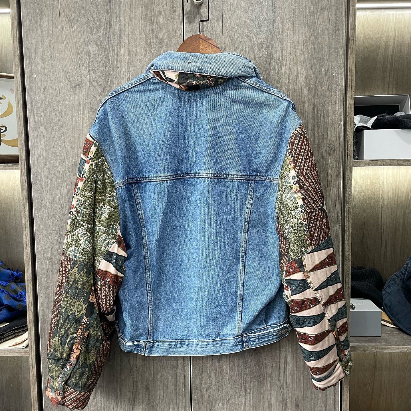 Martine Rose Martine Rose Patterned Sleeve Denim Jacket Size XS Size US XS / EU 42 / 0 - 2 Thumbnail