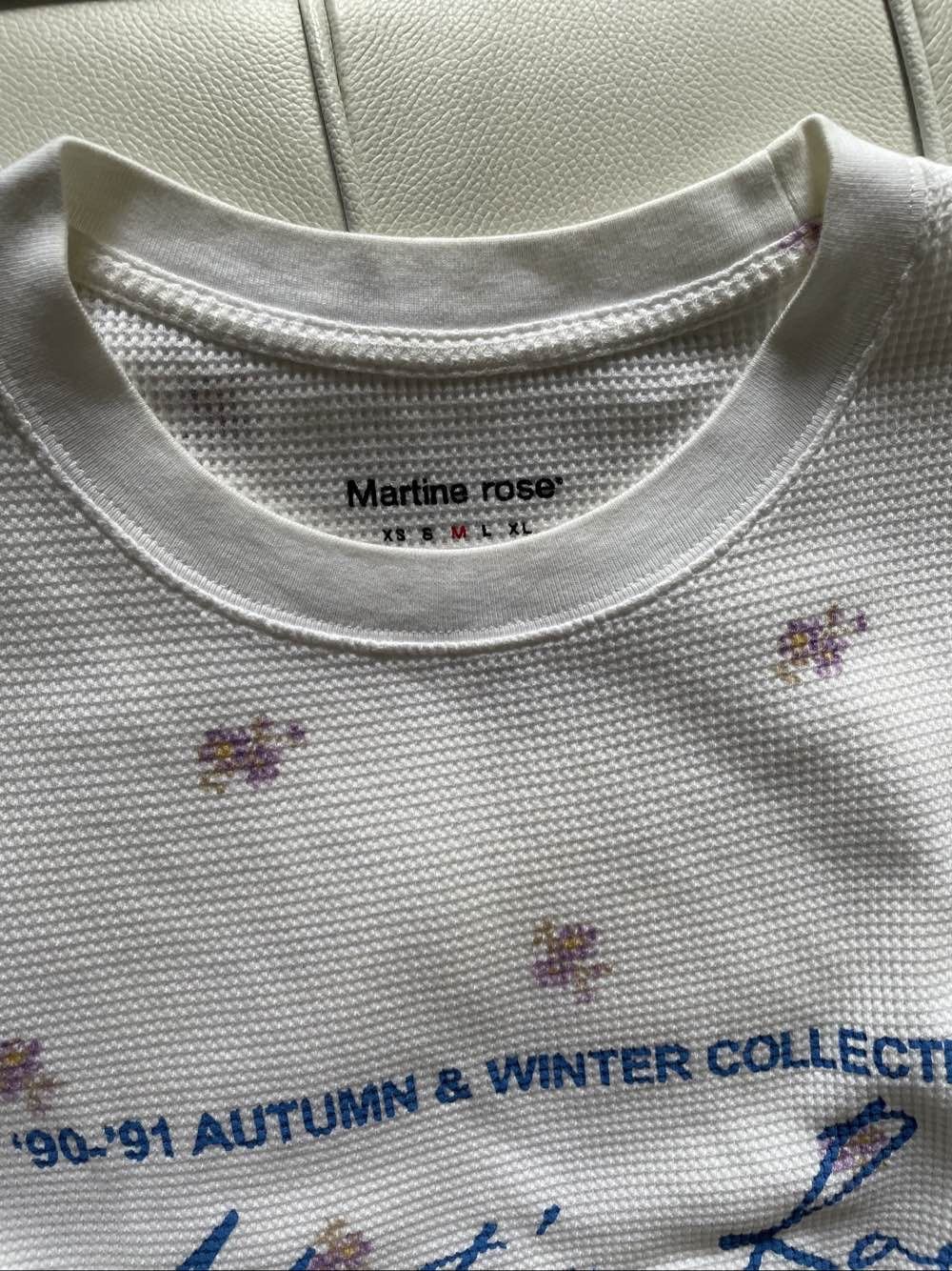 Martine Rose Martine Rose Floral Waffle T-Shirt Size M Size US M / EU 48-50 / 2 - 3 Thumbnail