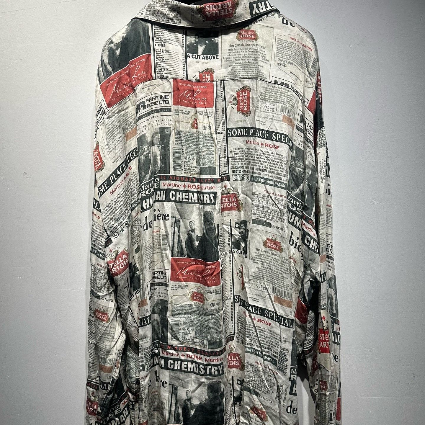 Martine Rose Martine Rose Newspaper Print Button Up Shirt Size L Size US L / EU 52-54 / 3 - 2 Thumbnail
