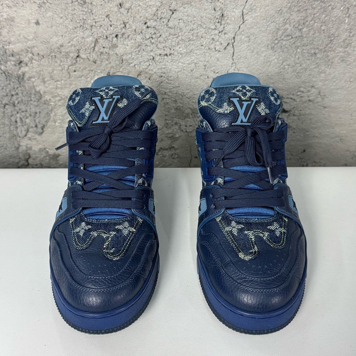Louis Vuitton Louis Vuitton x Nigo Trainer Sneakers Blue Size 10 Size US 9 / EU 42 - 2 Thumbnail