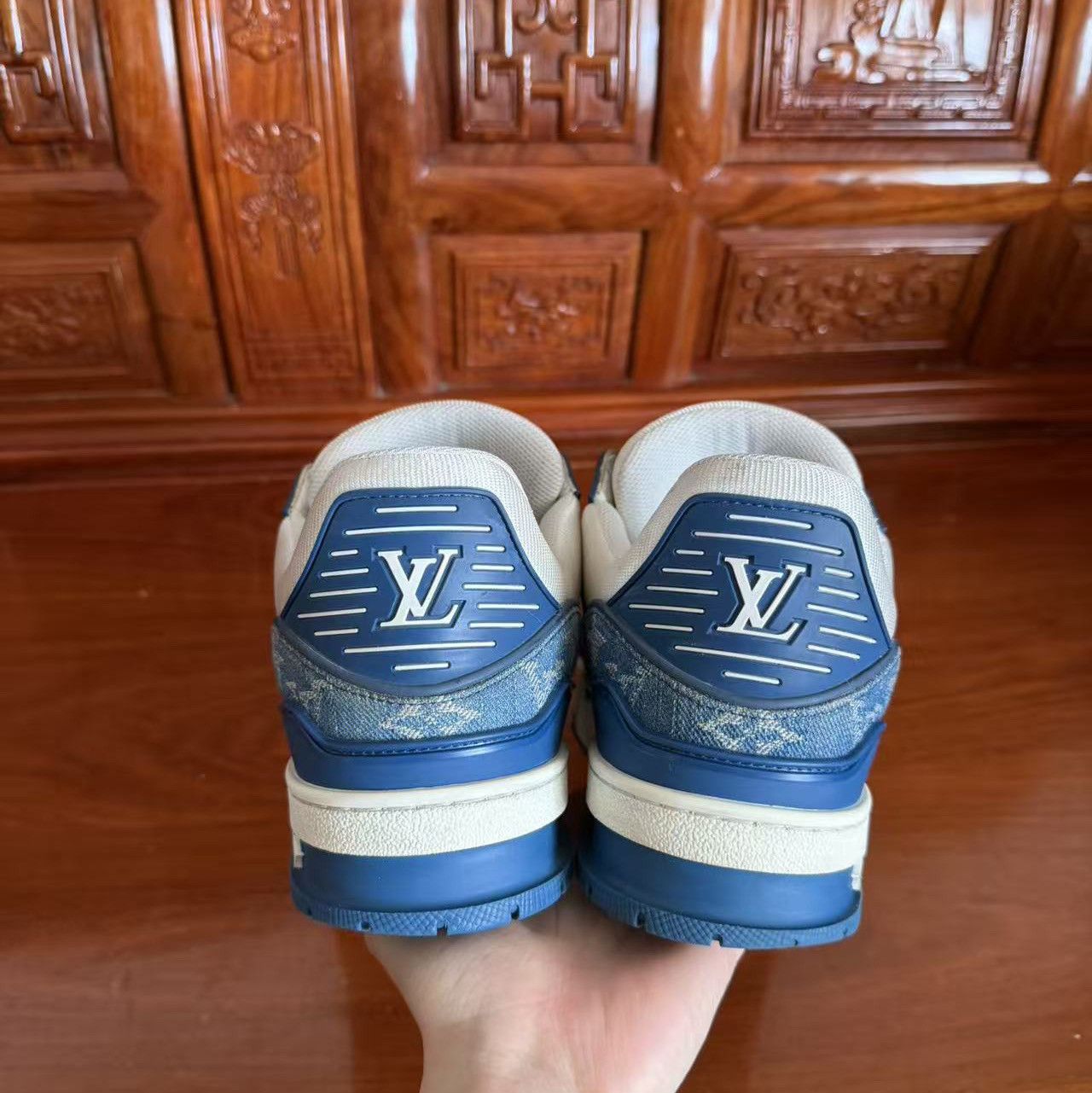 Louis Vuitton Louis Vuitton Denim Trainer Sneakers Size 6.5 Size US 6.5 / EU 39-40 - 3 Thumbnail