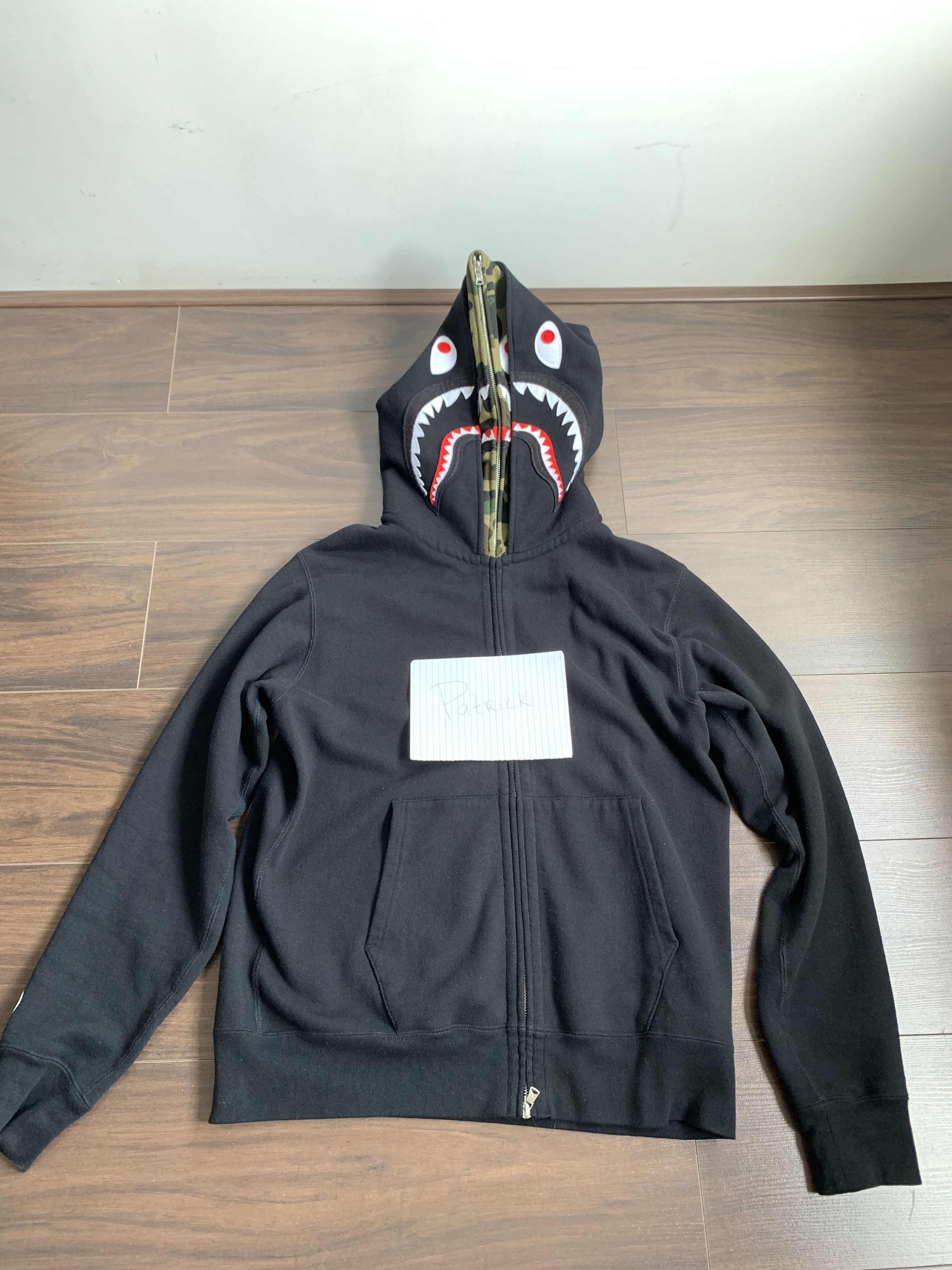 Bape 2nd Shark Wide Full Zip Double Hoodie