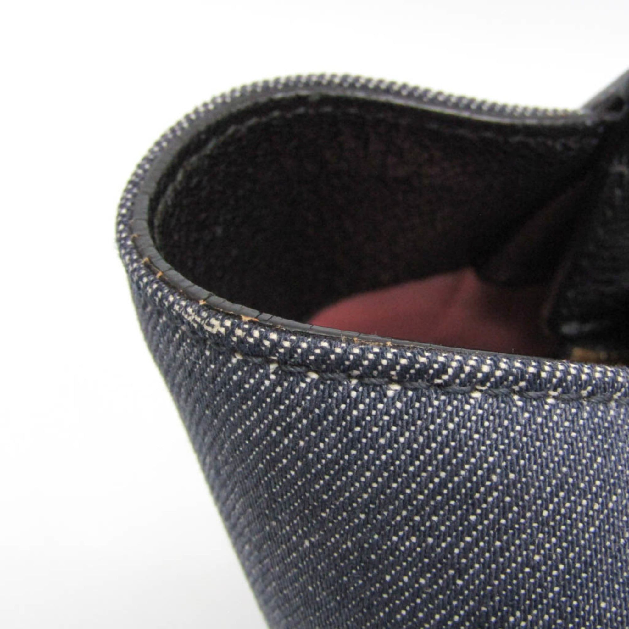 Salvatore Ferragamo Salvatore Ferragamo Gancini Amy EZ-21 F759 Women's Denim,Leather Tote Bag Black,Navy Size ONE SIZE - 11 Thumbnail