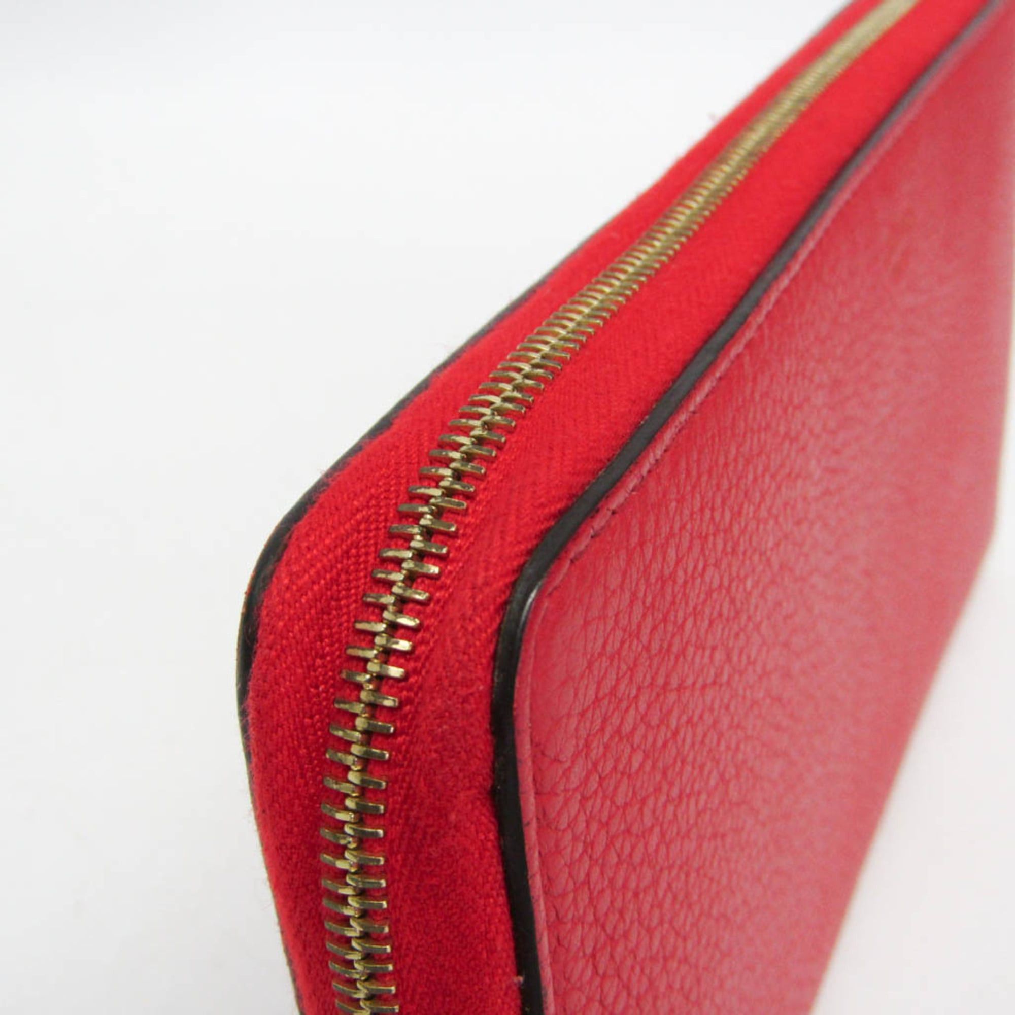 Celine Celine Large Zip Multifunction 103973 Women's Calfskin Long Wallet (bi-fold) Red Color Size ONE SIZE - 8 Thumbnail