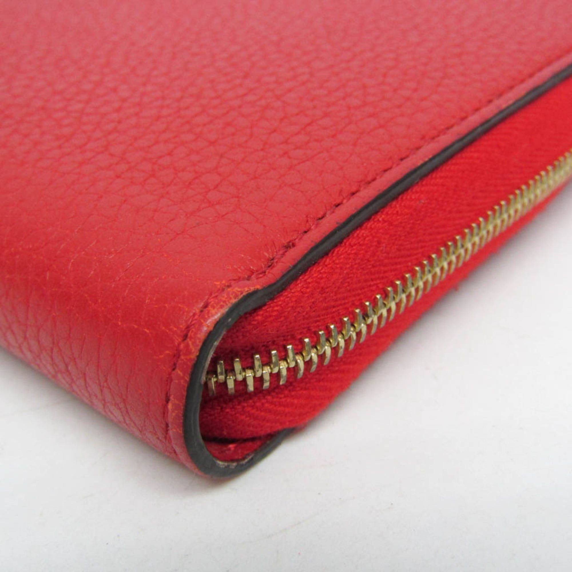 Celine Celine Large Zip Multifunction 103973 Women's Calfskin Long Wallet (bi-fold) Red Color Size ONE SIZE - 6 Thumbnail