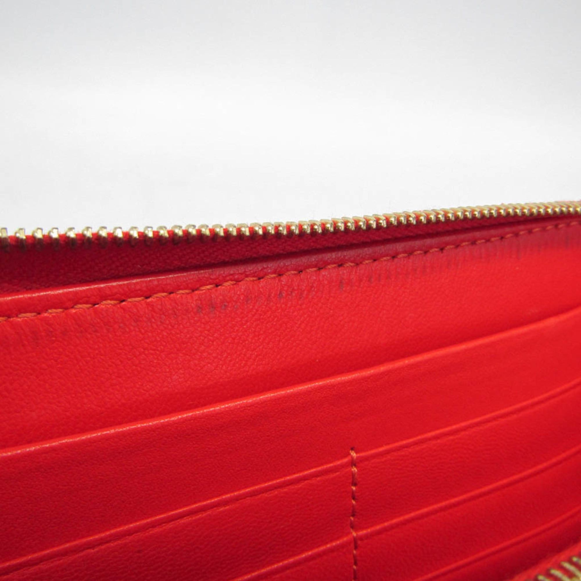 Celine Celine Large Zip Multifunction 103973 Women's Calfskin Long Wallet (bi-fold) Red Color Size ONE SIZE - 11 Thumbnail
