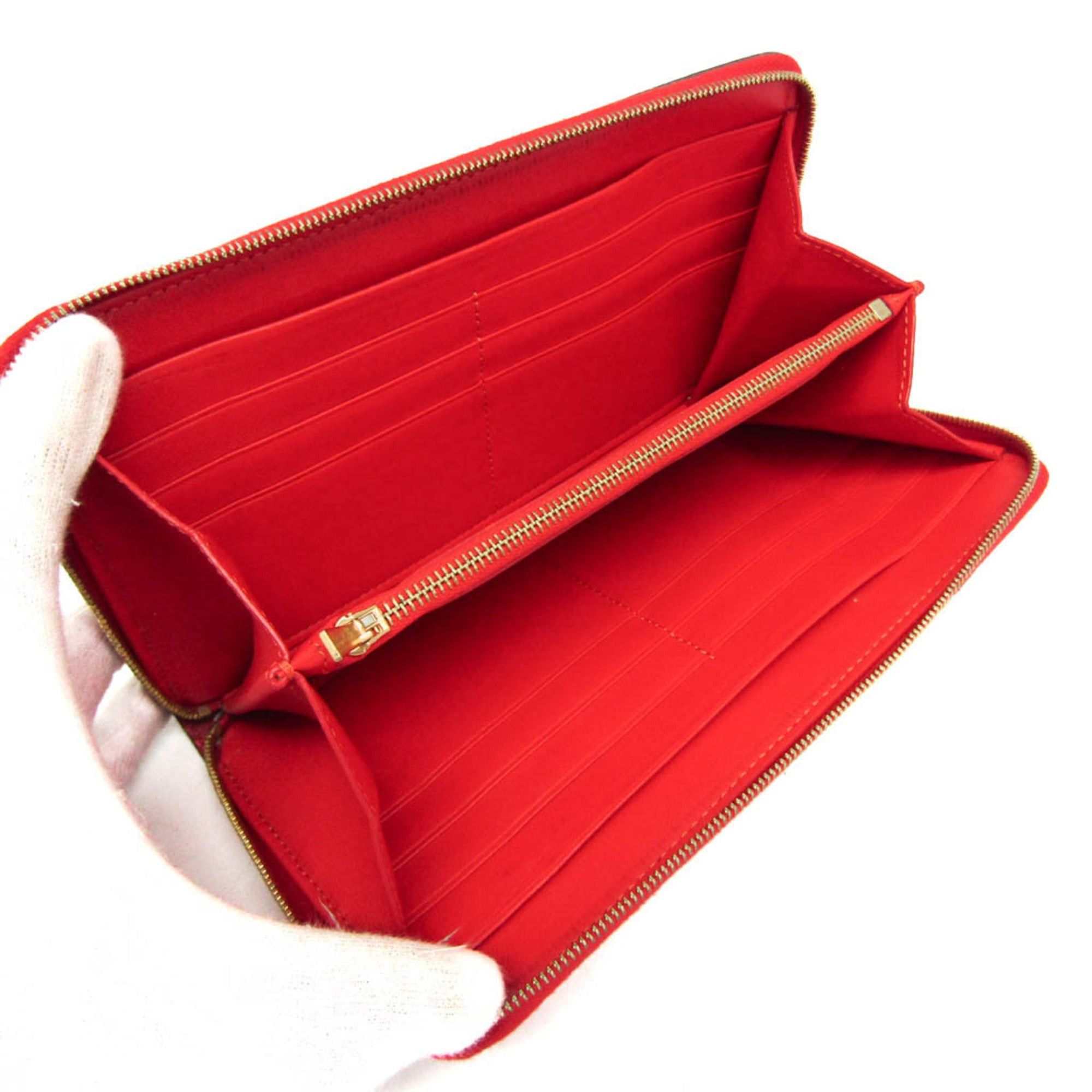 Celine Celine Large Zip Multifunction 103973 Women's Calfskin Long Wallet (bi-fold) Red Color Size ONE SIZE - 4 Thumbnail