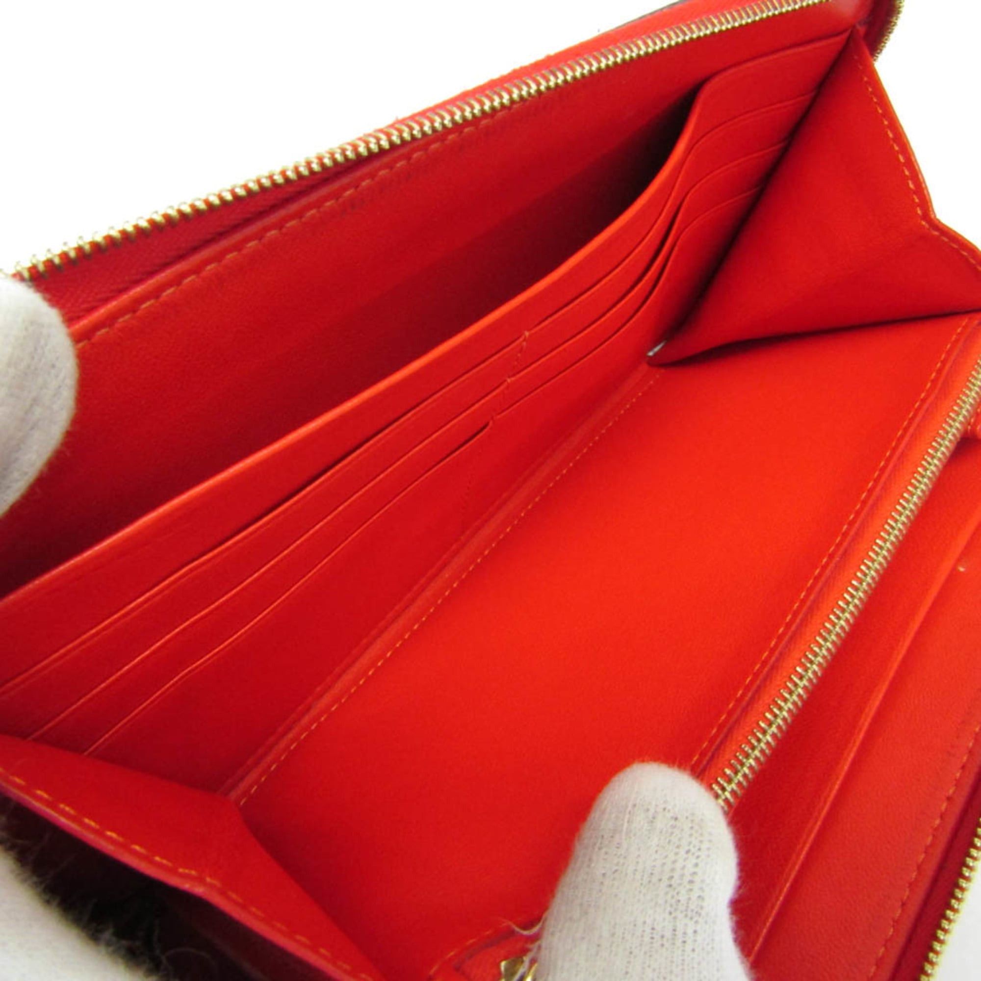 Celine Celine Large Zip Multifunction 103973 Women's Calfskin Long Wallet (bi-fold) Red Color Size ONE SIZE - 9 Thumbnail
