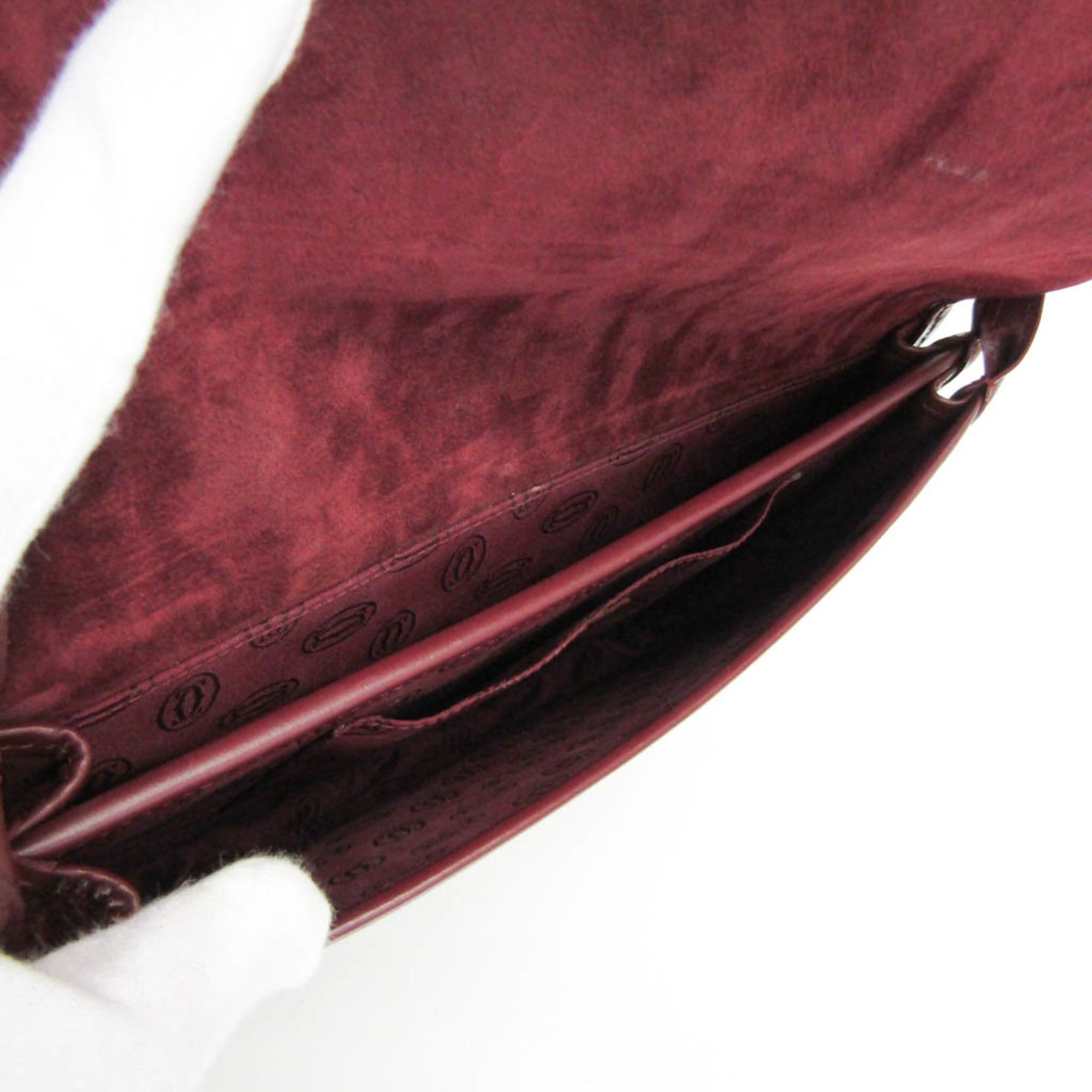 Cartier Cartier Must Women's Leather,Suede Shoulder Bag Bordeaux Size ONE SIZE - 5 Thumbnail
