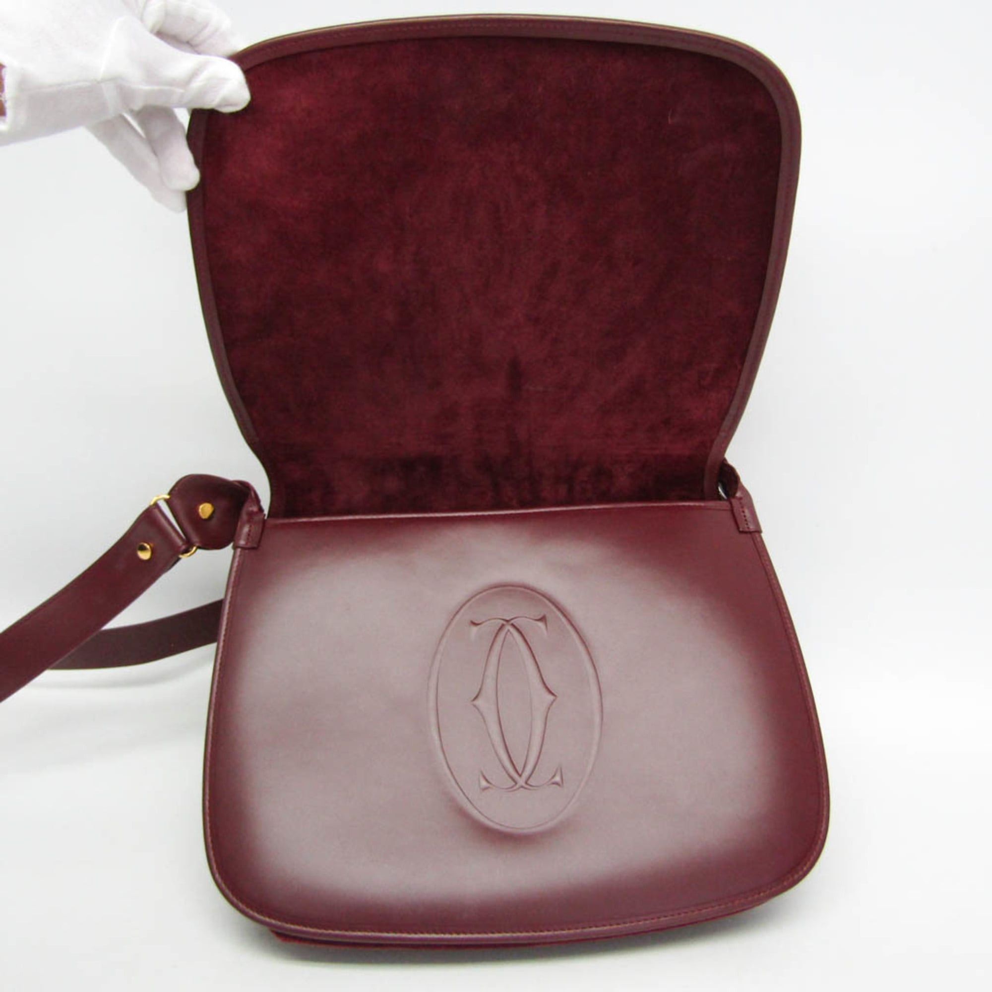 Cartier Cartier Must Women's Leather,Suede Shoulder Bag Bordeaux Size ONE SIZE - 4 Thumbnail