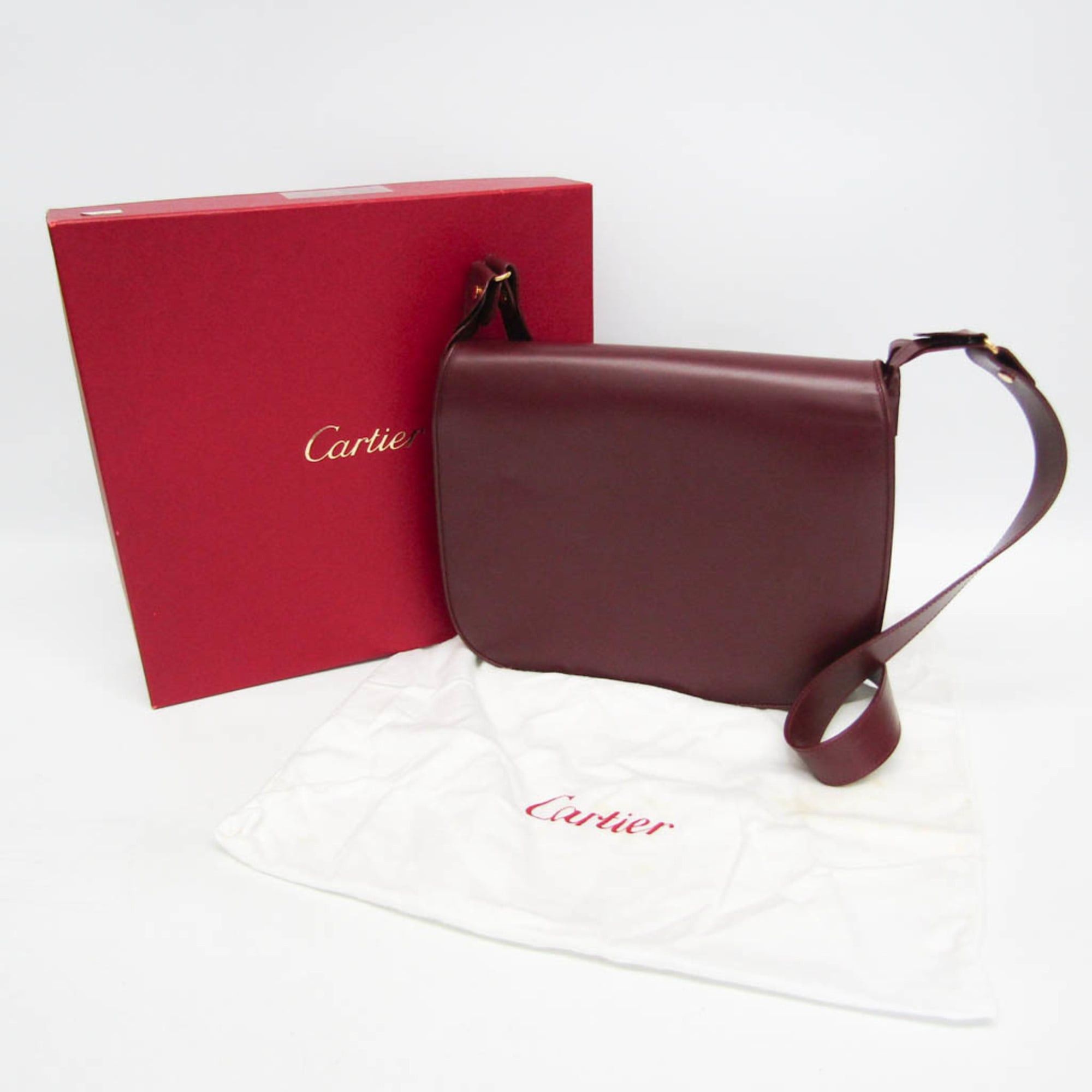 Cartier Cartier Must Women's Leather,Suede Shoulder Bag Bordeaux Size ONE SIZE - 2 Thumbnail