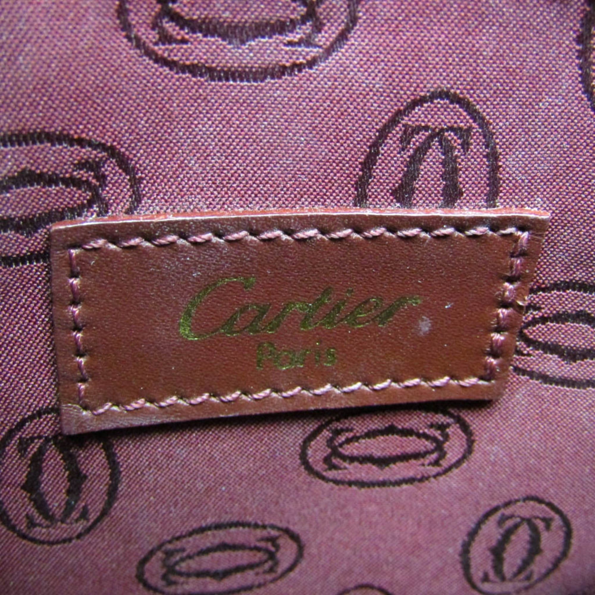 Cartier Cartier Must Women's Leather,Suede Shoulder Bag Bordeaux Size ONE SIZE - 14 Thumbnail