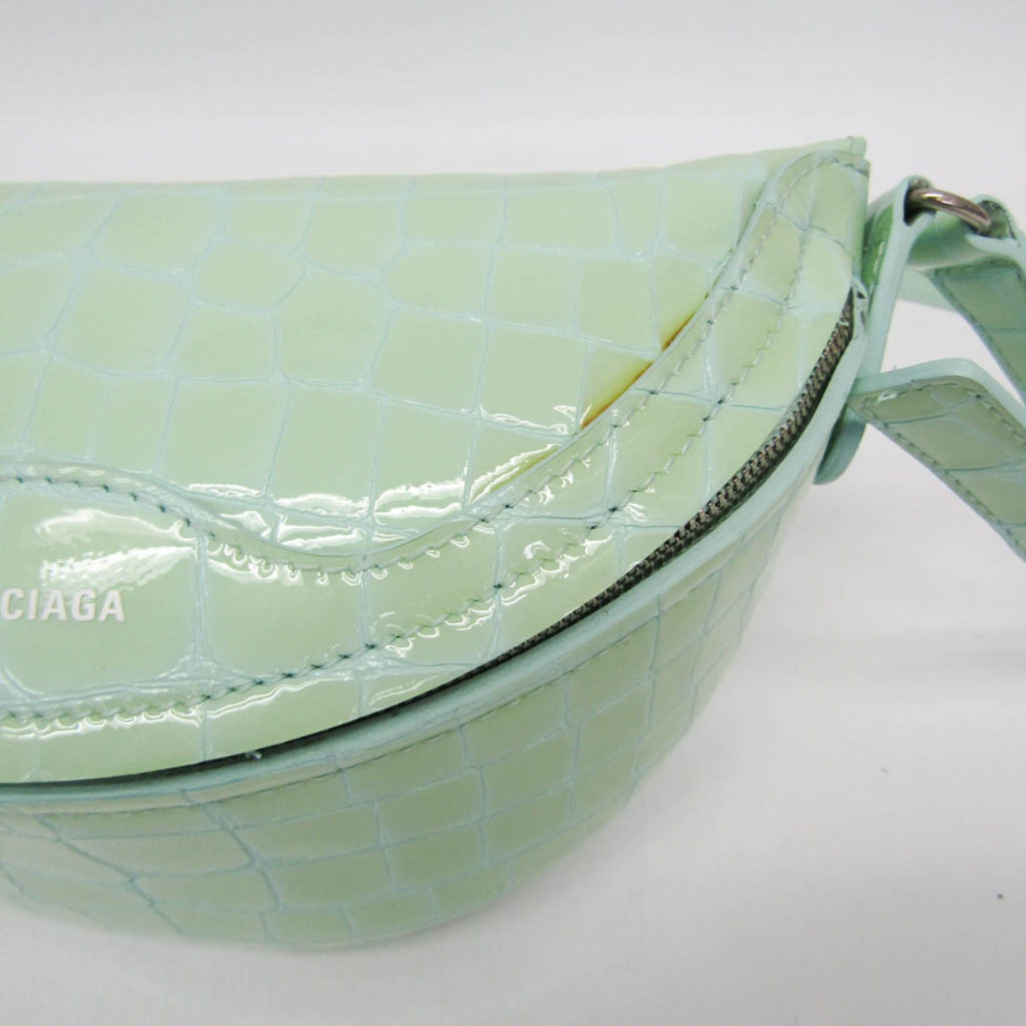 Balenciaga Balenciaga 565510 Men,Women Leather Shoulder Bag,Sling Bag Light Green,Mint Blue Size ONE SIZE - 5 Thumbnail