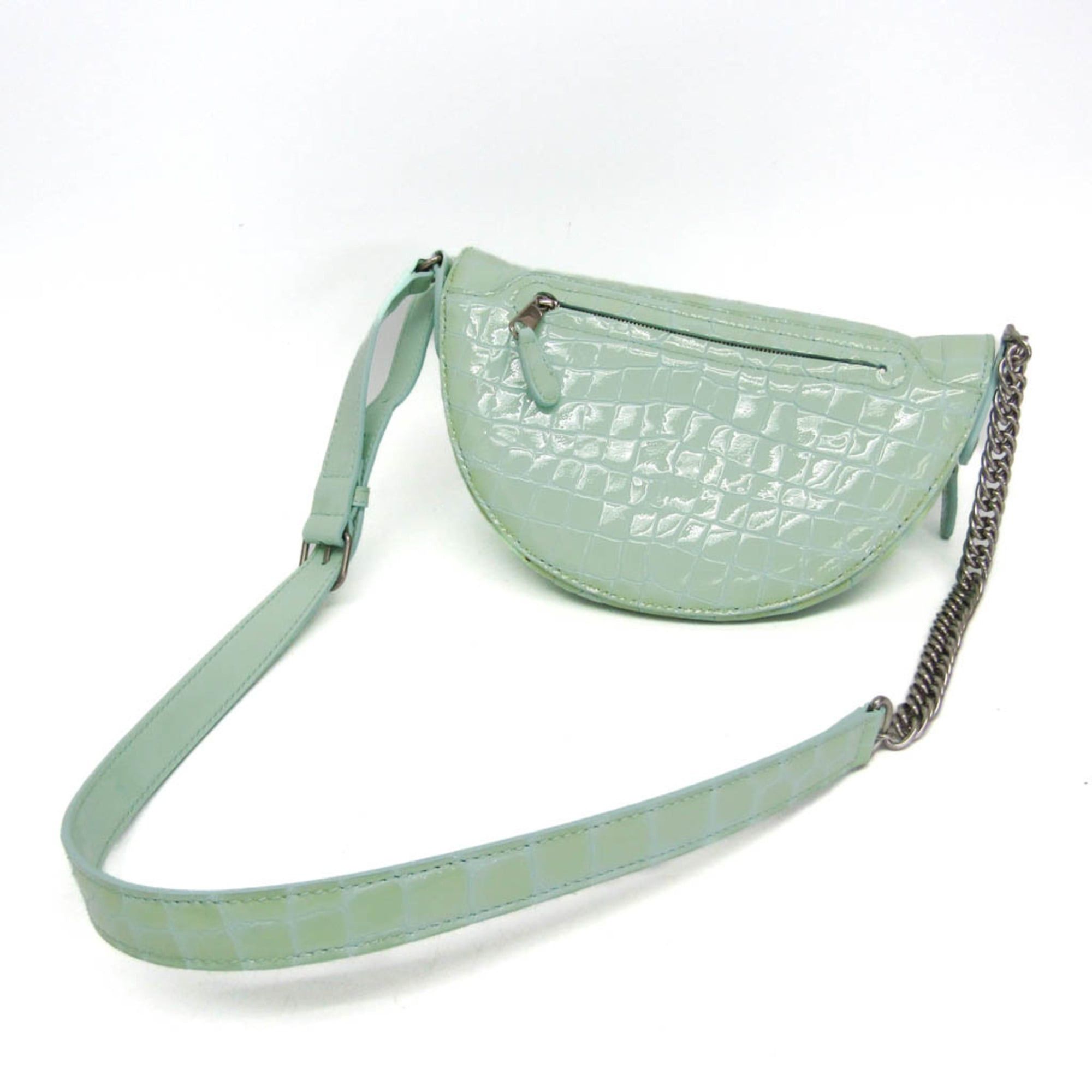 Balenciaga Balenciaga 565510 Men,Women Leather Shoulder Bag,Sling Bag Light Green,Mint Blue Size ONE SIZE - 2 Thumbnail
