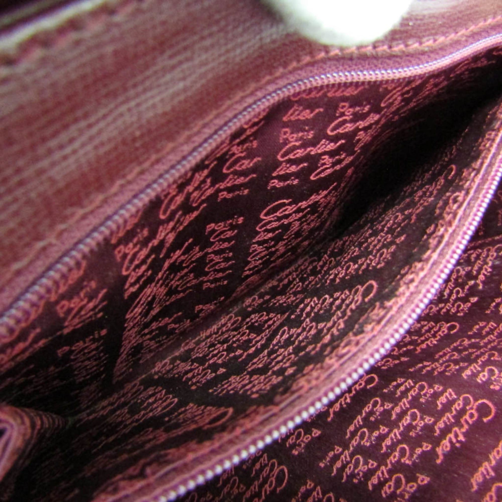 Cartier Cartier Must Turnlock Women's Leather Shoulder Bag Bordeaux Size ONE SIZE - 12 Thumbnail