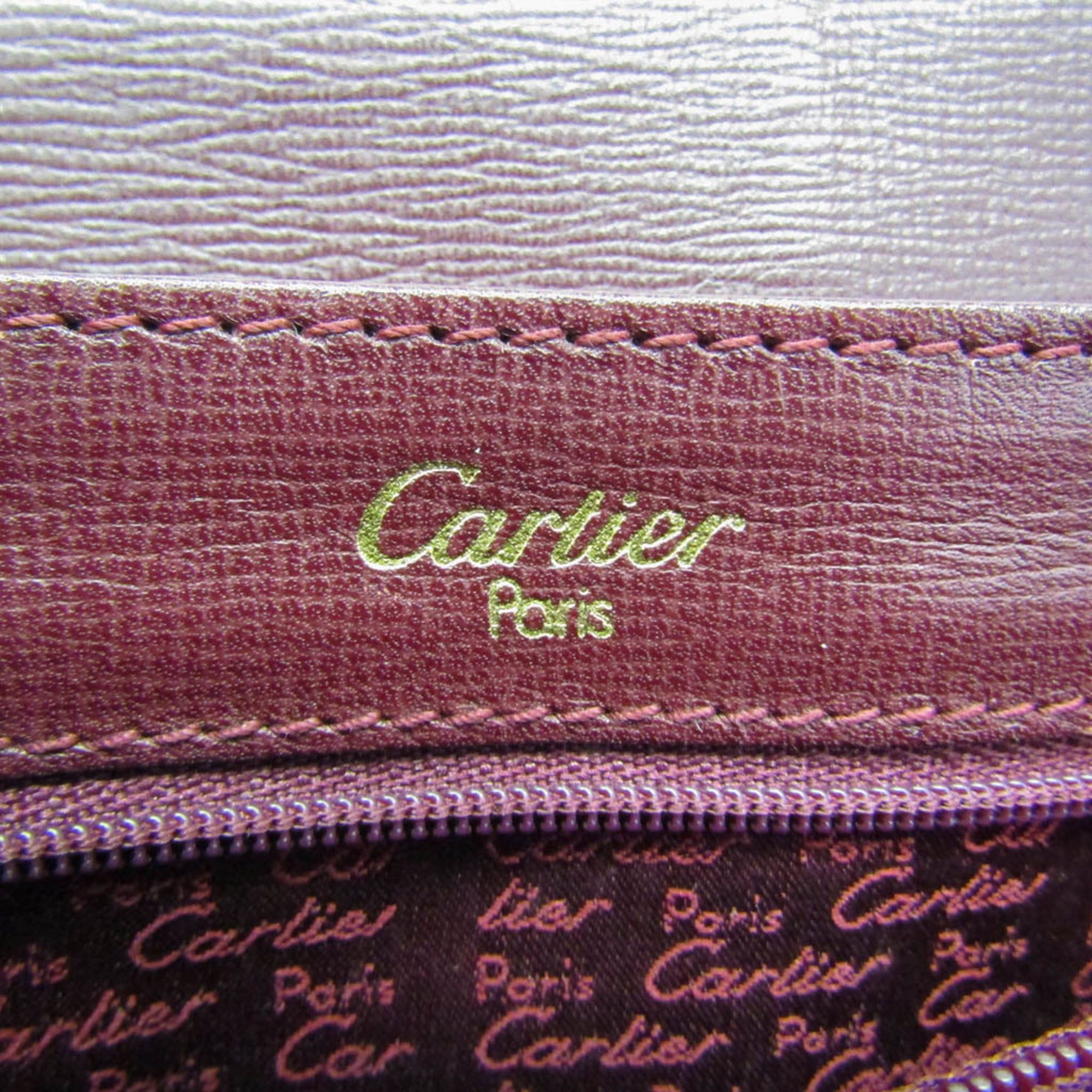 Cartier Cartier Must Turnlock Women's Leather Shoulder Bag Bordeaux Size ONE SIZE - 13 Thumbnail