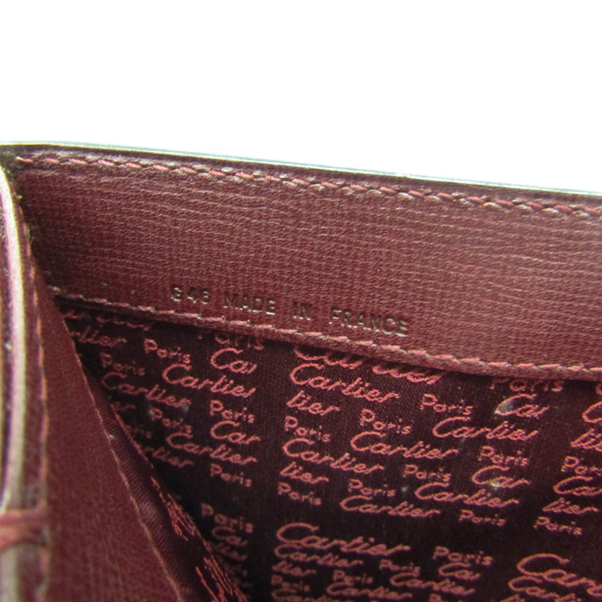 Cartier Cartier Must Turnlock Women's Leather Shoulder Bag Bordeaux Size ONE SIZE - 14 Thumbnail