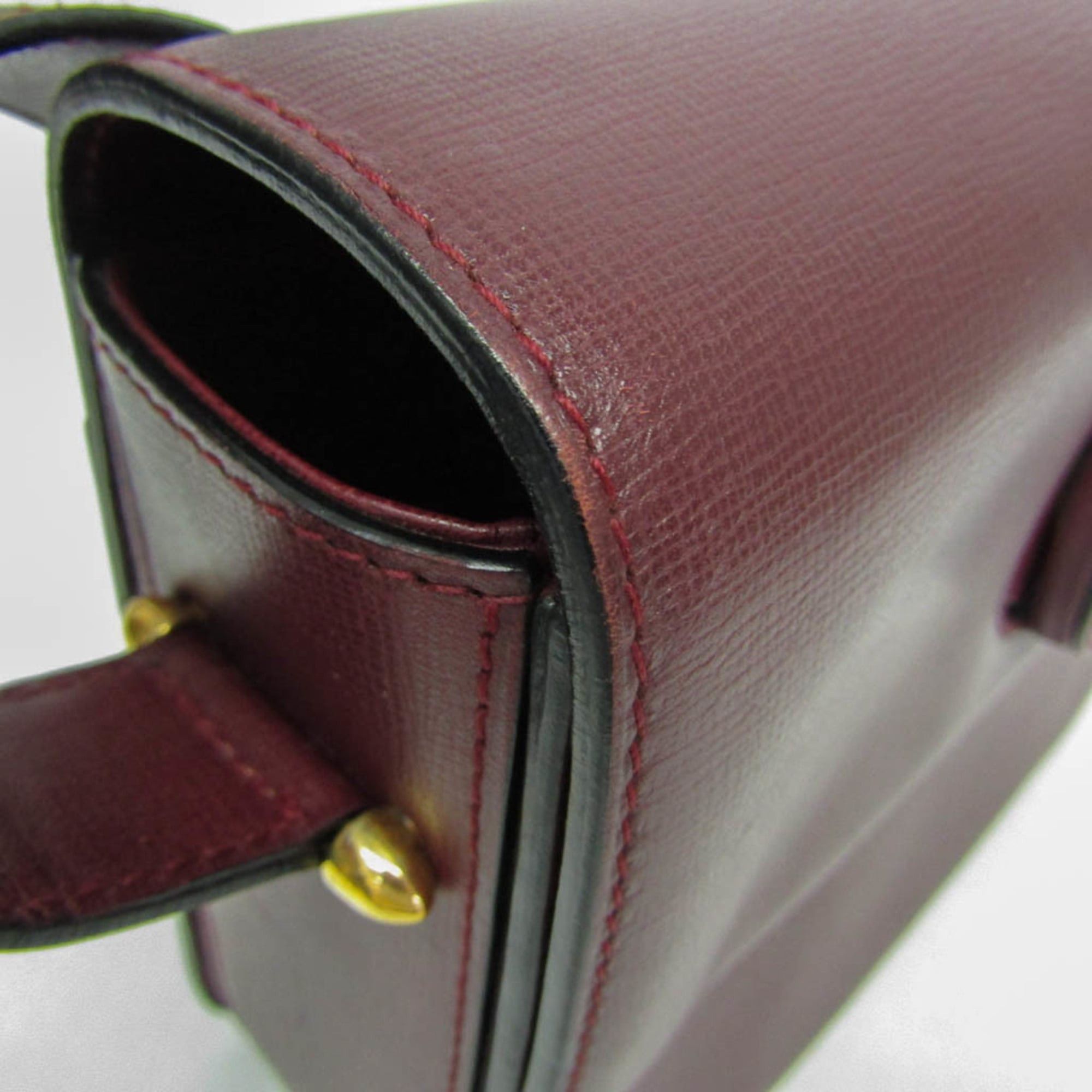 Cartier Cartier Must Turnlock Women's Leather Shoulder Bag Bordeaux Size ONE SIZE - 9 Thumbnail