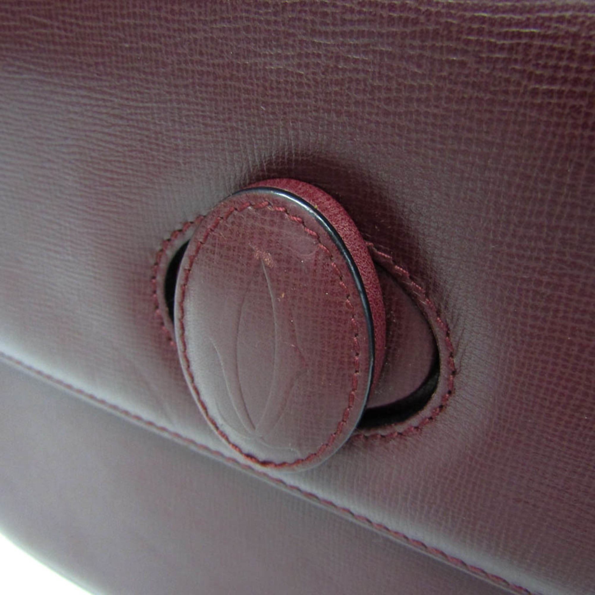 Cartier Cartier Must Turnlock Women's Leather Shoulder Bag Bordeaux Size ONE SIZE - 7 Thumbnail
