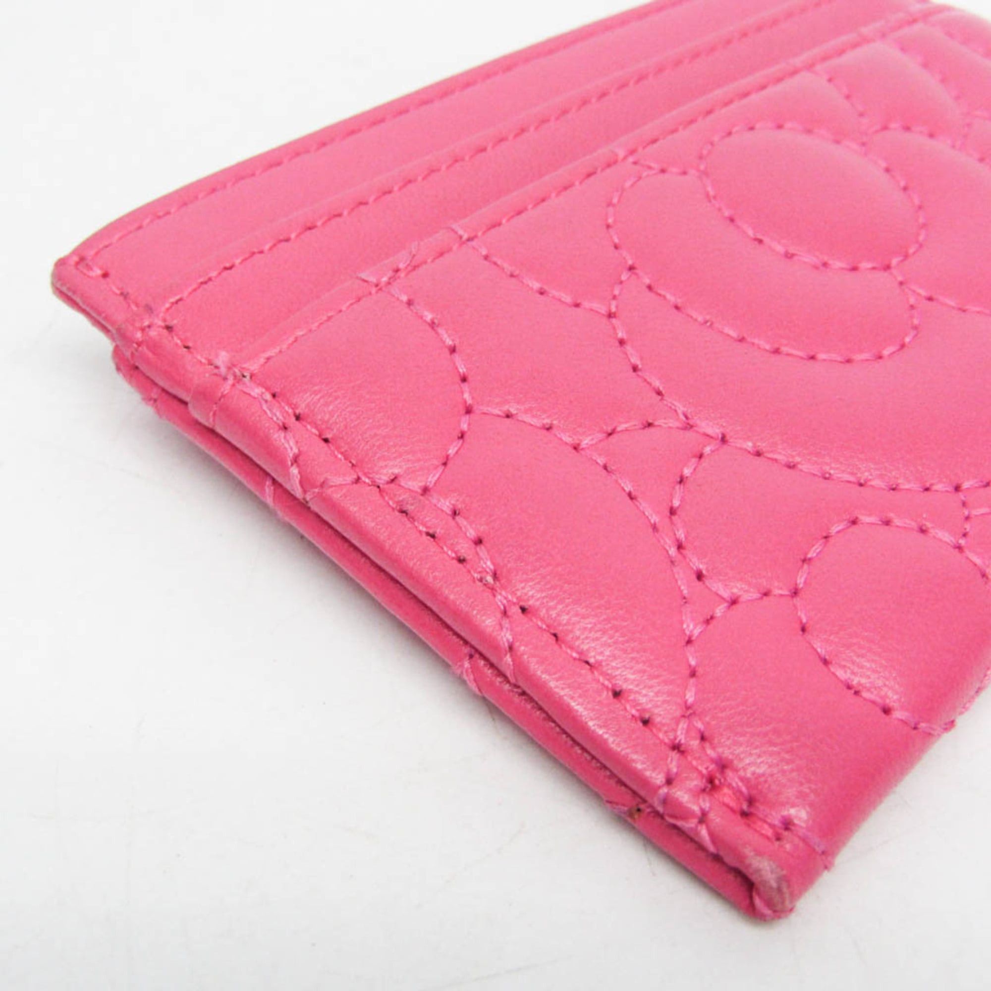 Chanel Chanel Camellia Leather Card Case Pink Size ONE SIZE - 4 Thumbnail