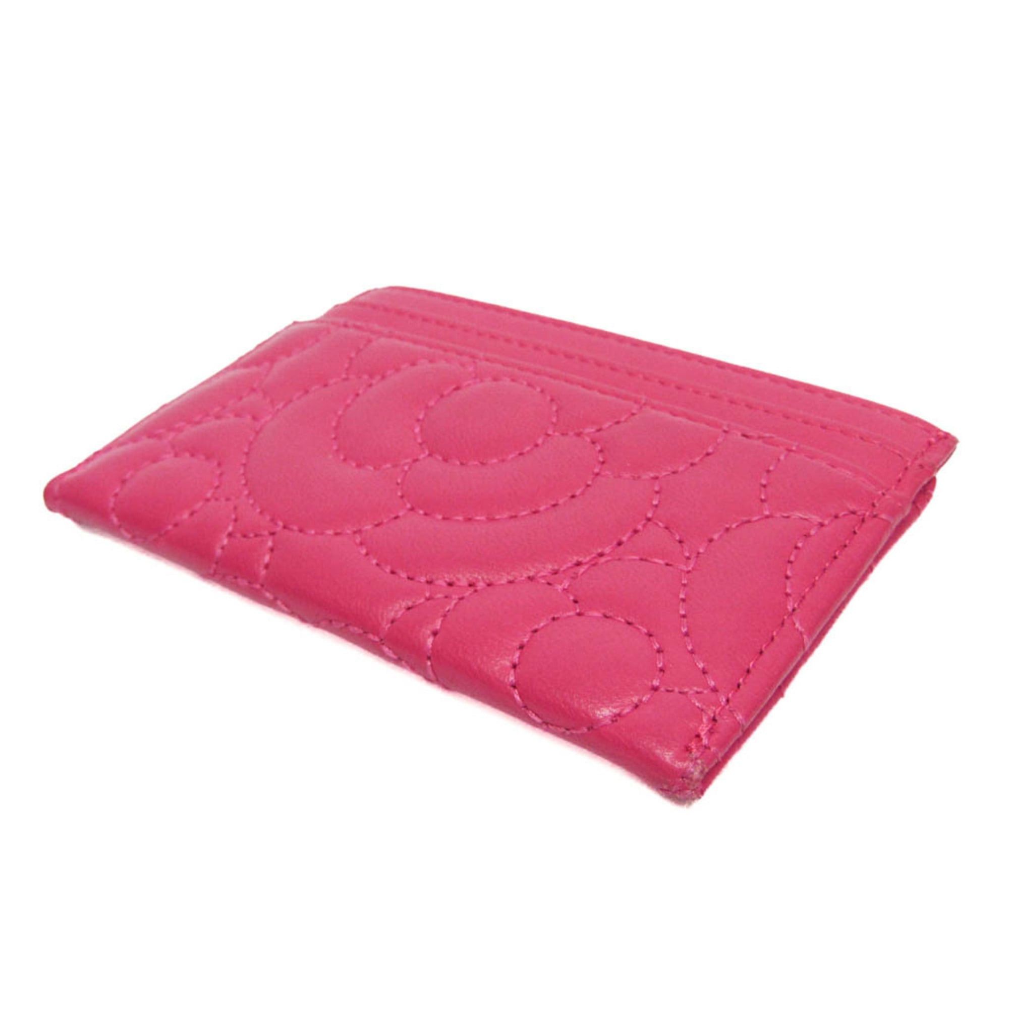 Chanel Chanel Camellia Leather Card Case Pink Size ONE SIZE - 2 Thumbnail