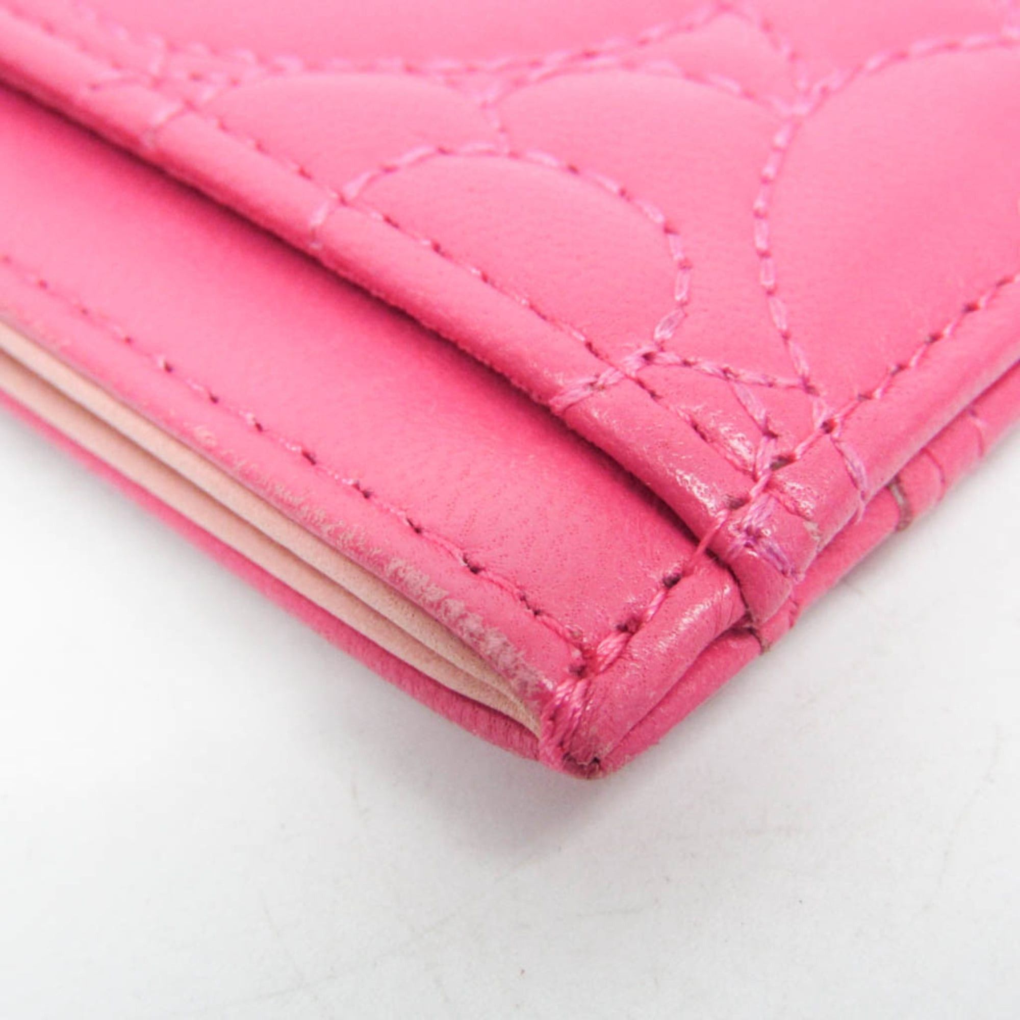 Chanel Chanel Camellia Leather Card Case Pink Size ONE SIZE - 7 Thumbnail