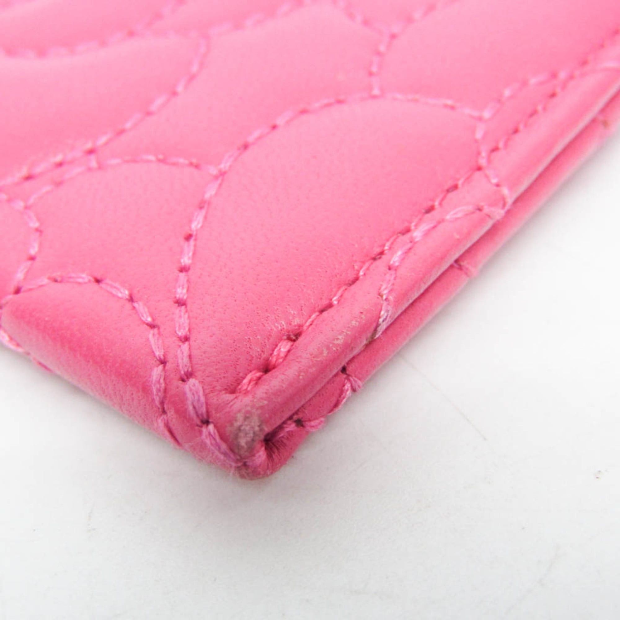 Chanel Chanel Camellia Leather Card Case Pink Size ONE SIZE - 6 Thumbnail