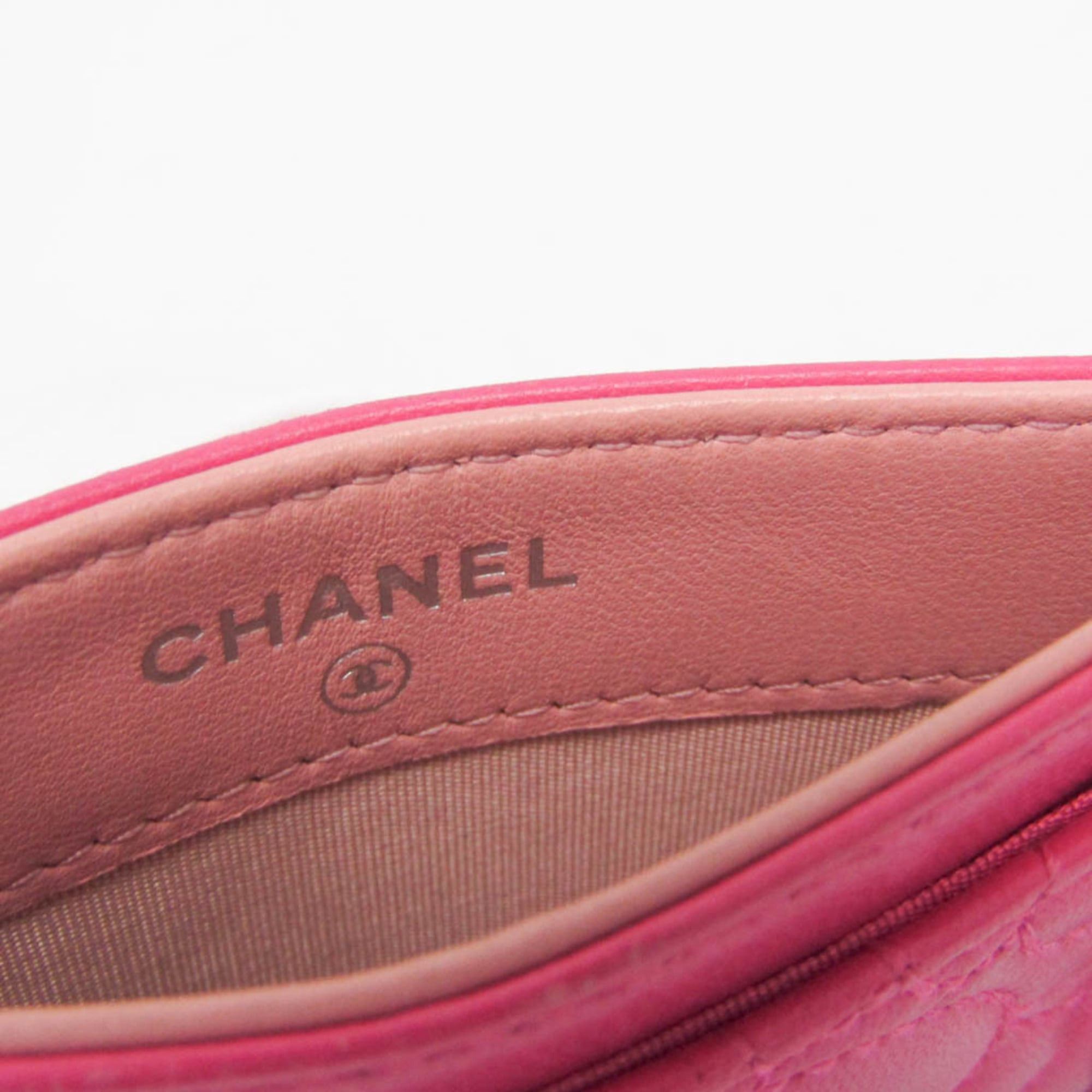 Chanel Chanel Camellia Leather Card Case Pink Size ONE SIZE - 11 Thumbnail